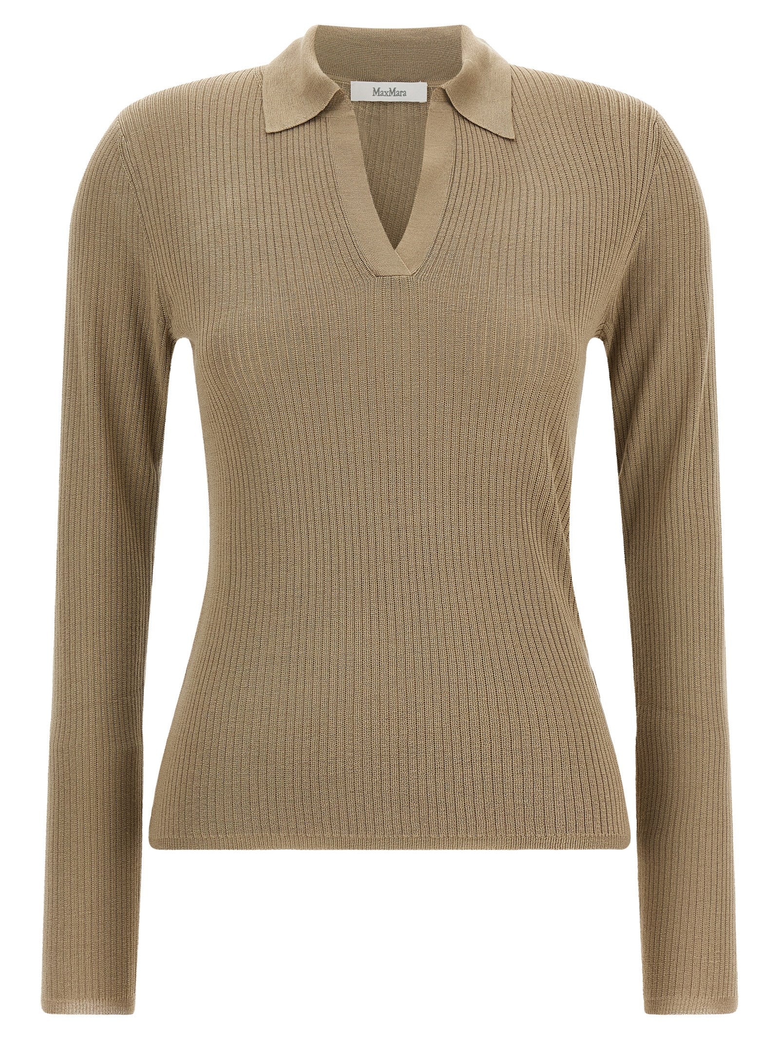 Max Mara Beige Silk Cardigan Max Mara