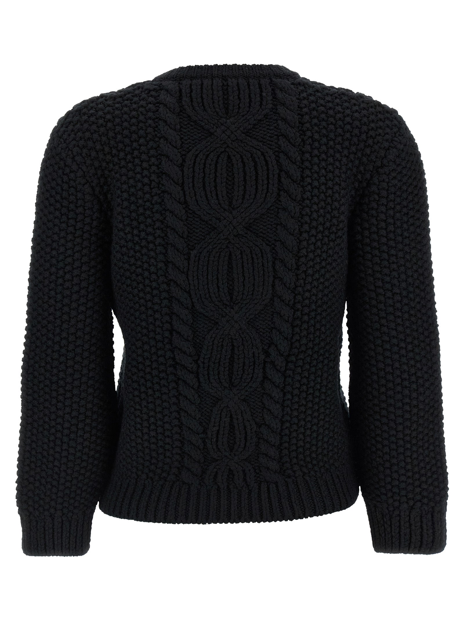 Saint Laurent Black Wool Cardigan Saint Laurent