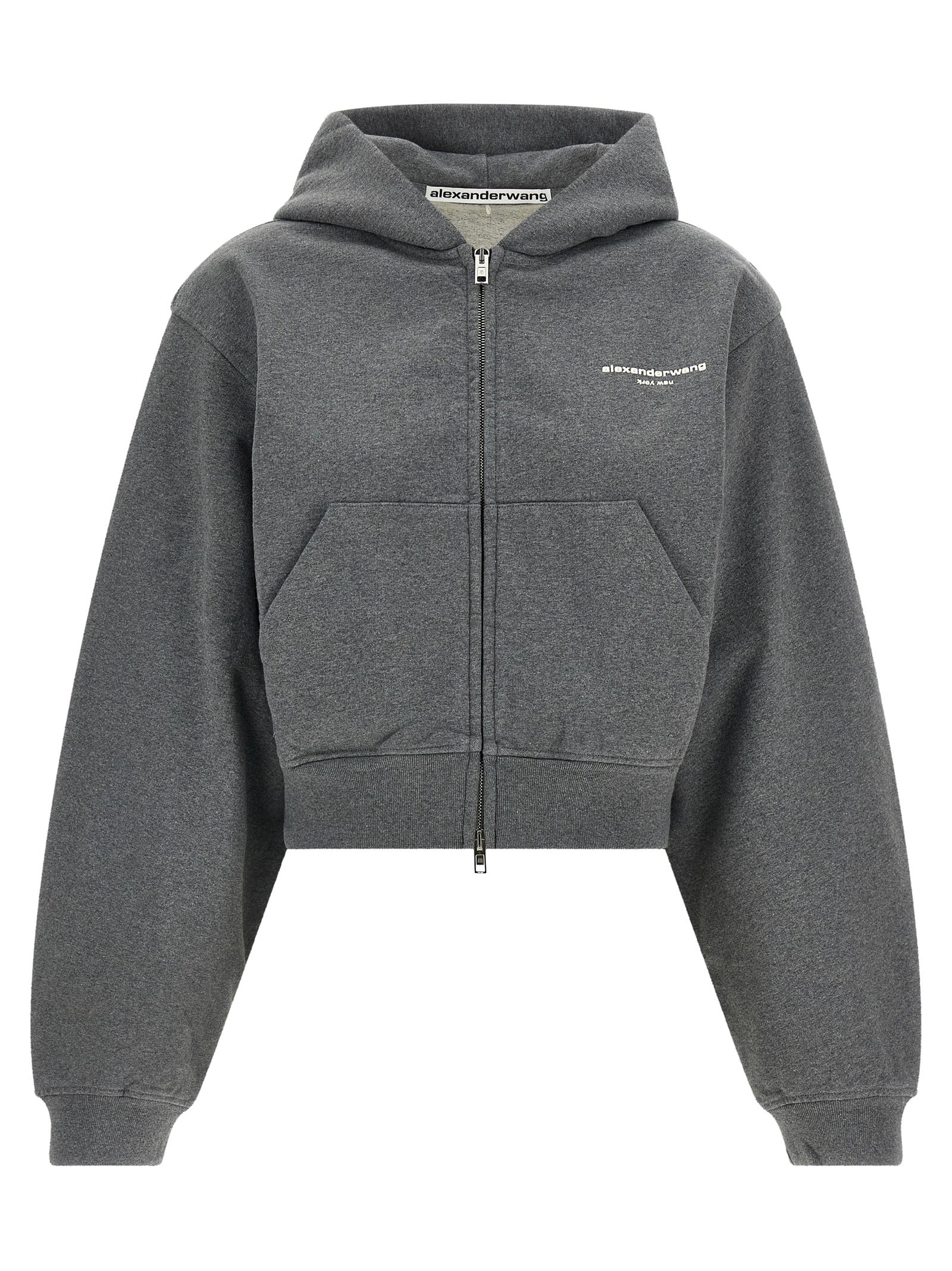 Alexander Wang Gray Cotton Sweatshirt Alexander Wang