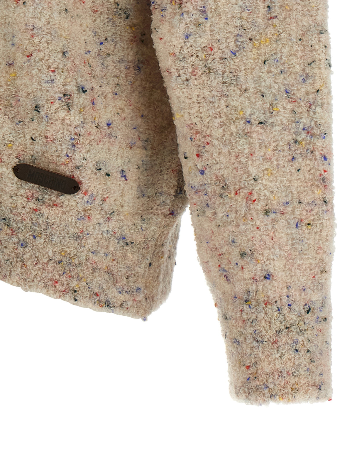 Moschino Beige Virgin Wool Cardigan Moschino
