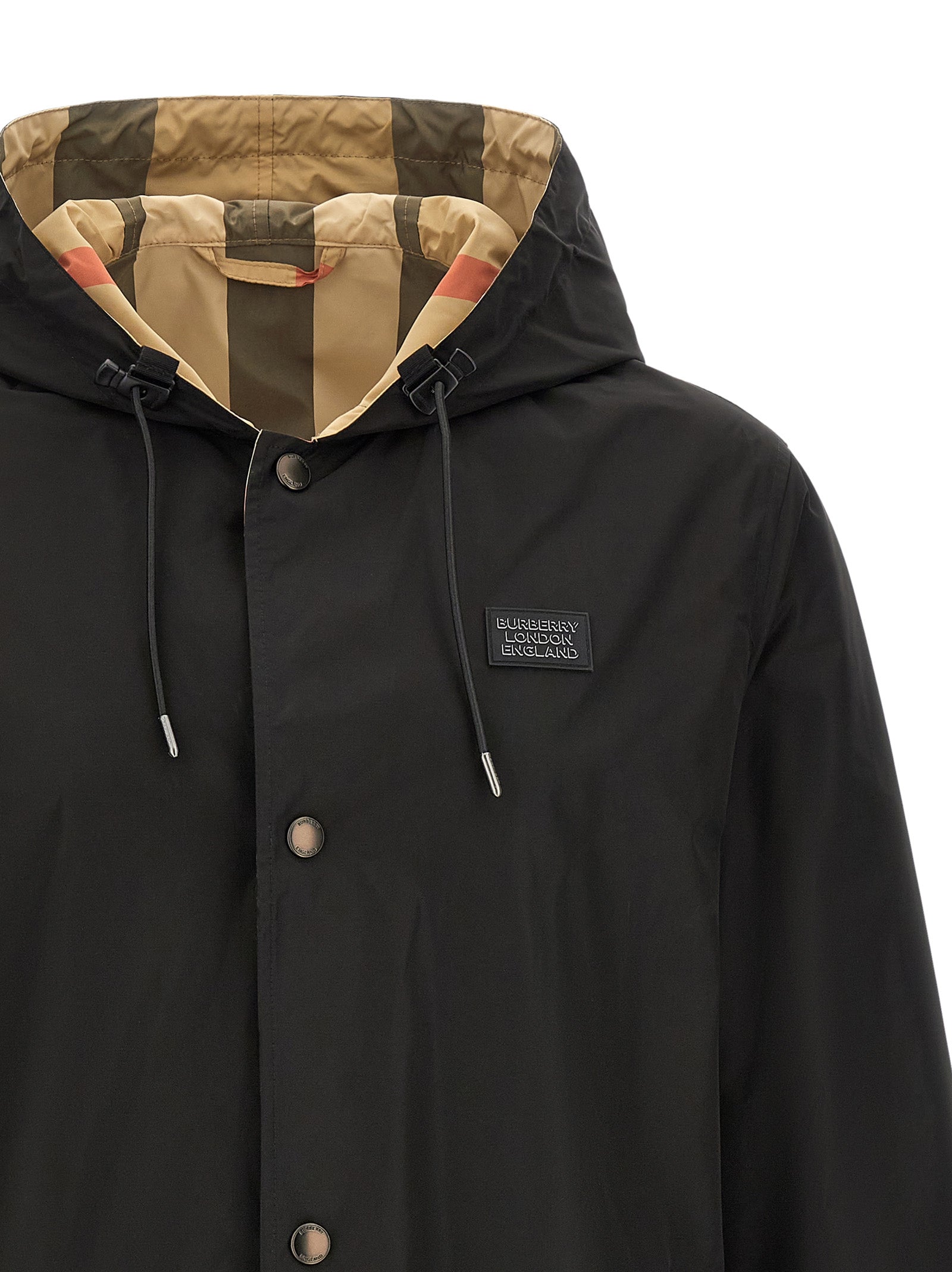 Burberry Black Polyester Coat Burberry