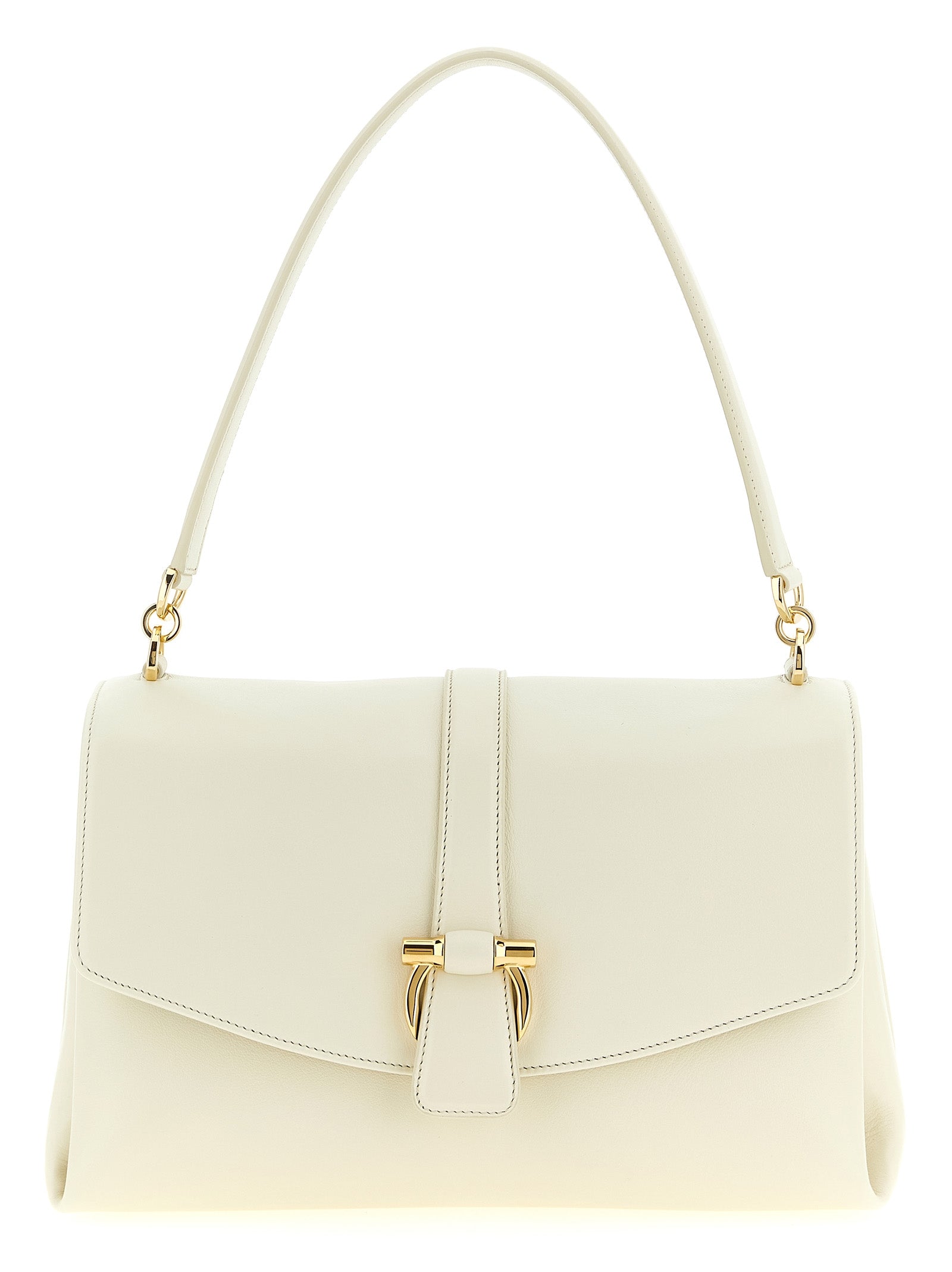Ferragamo White Calfskin Shoulder Bag Ferragamo