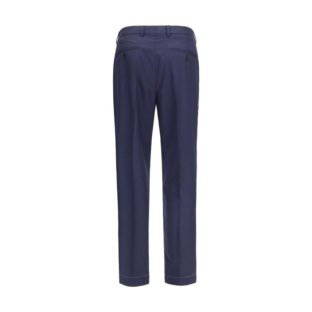 Brunello Cucinelli Blue Wool Oves Aries Dress Pants Brunello Cucinelli