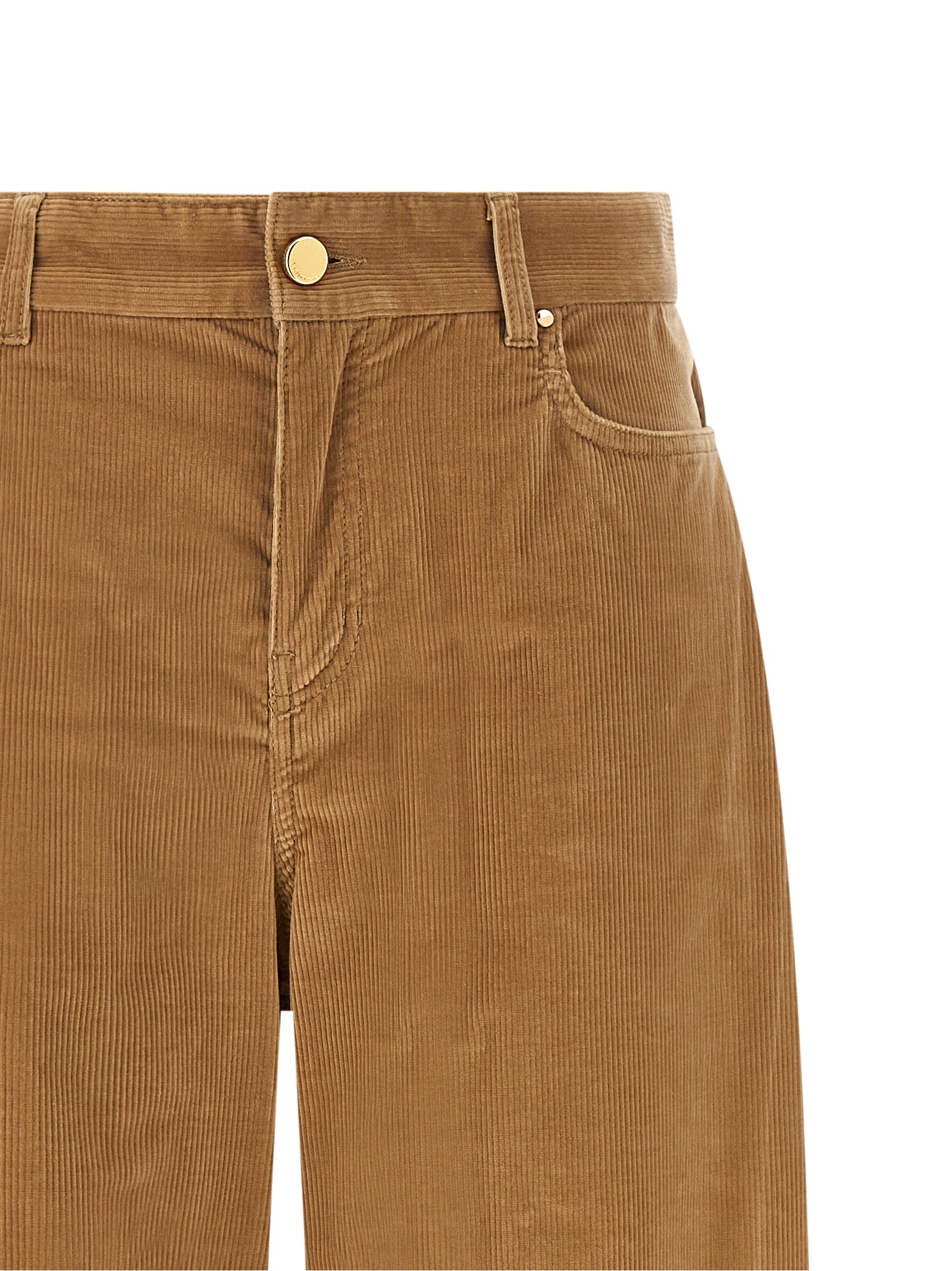 Max Mara Beige Cotton Casual Pants Max Mara