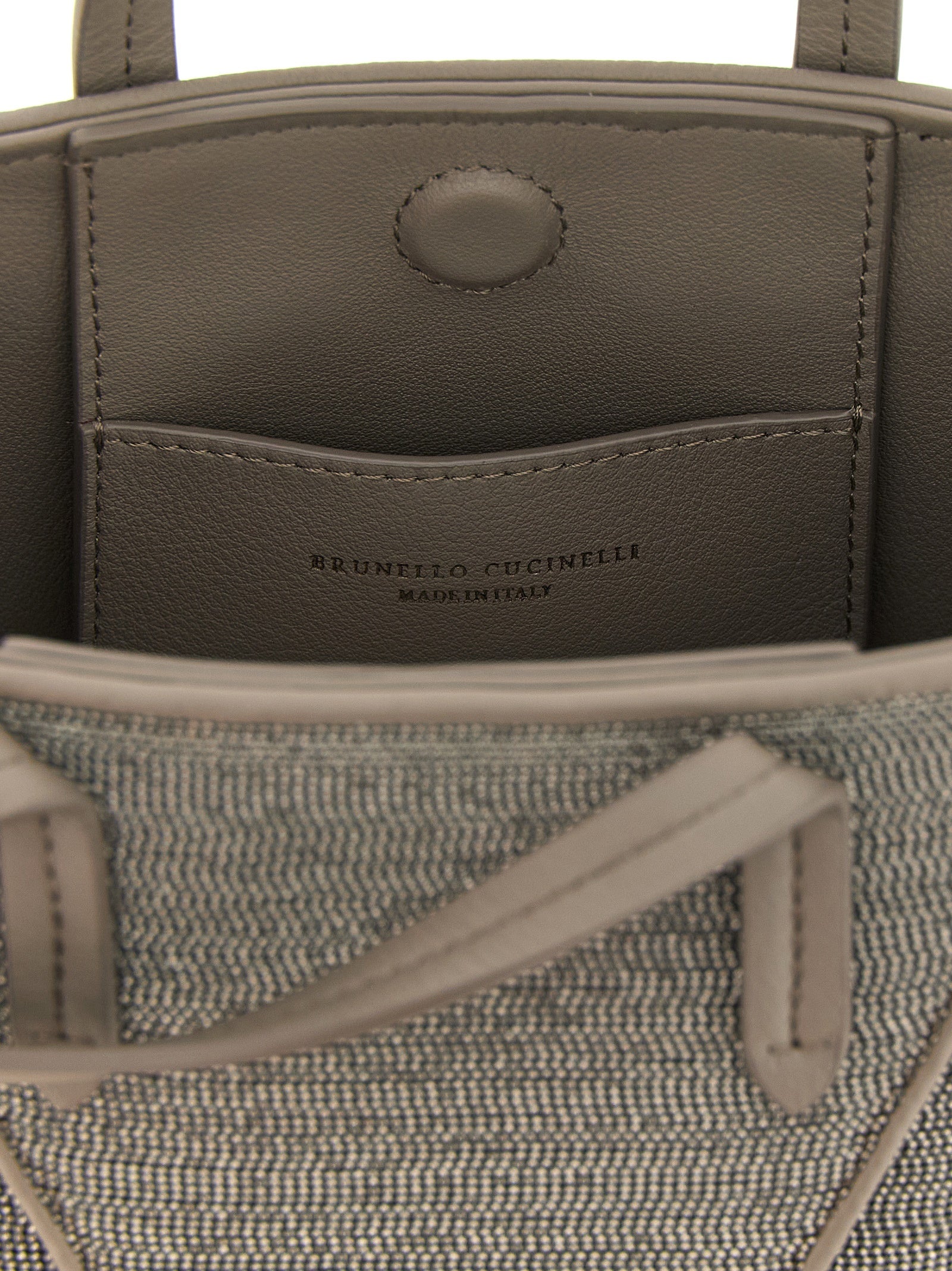 Brunello Cucinelli Gray Calfskin Handbag Brunello Cucinelli
