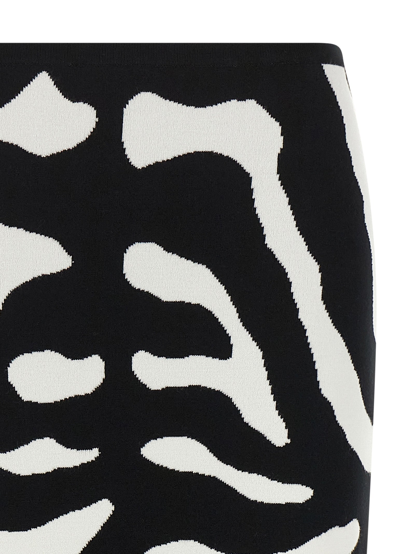 Moschino Bicolor Viscose Midi Skirt Moschino