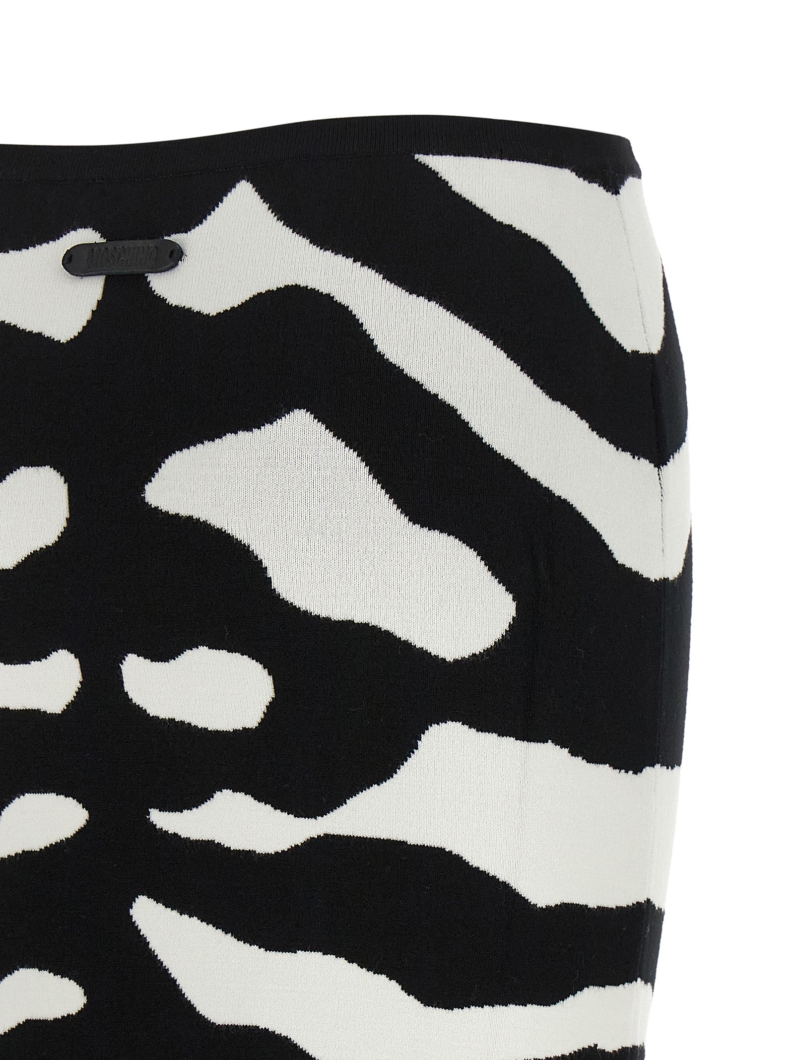 Moschino Bicolor Viscose Midi Skirt Moschino