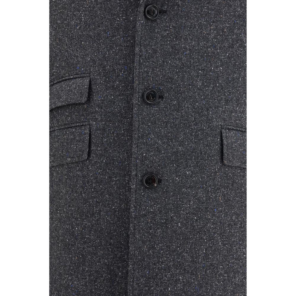 Valentino Garavani Gray Wool Oves Aries Coat Valentino Garavani