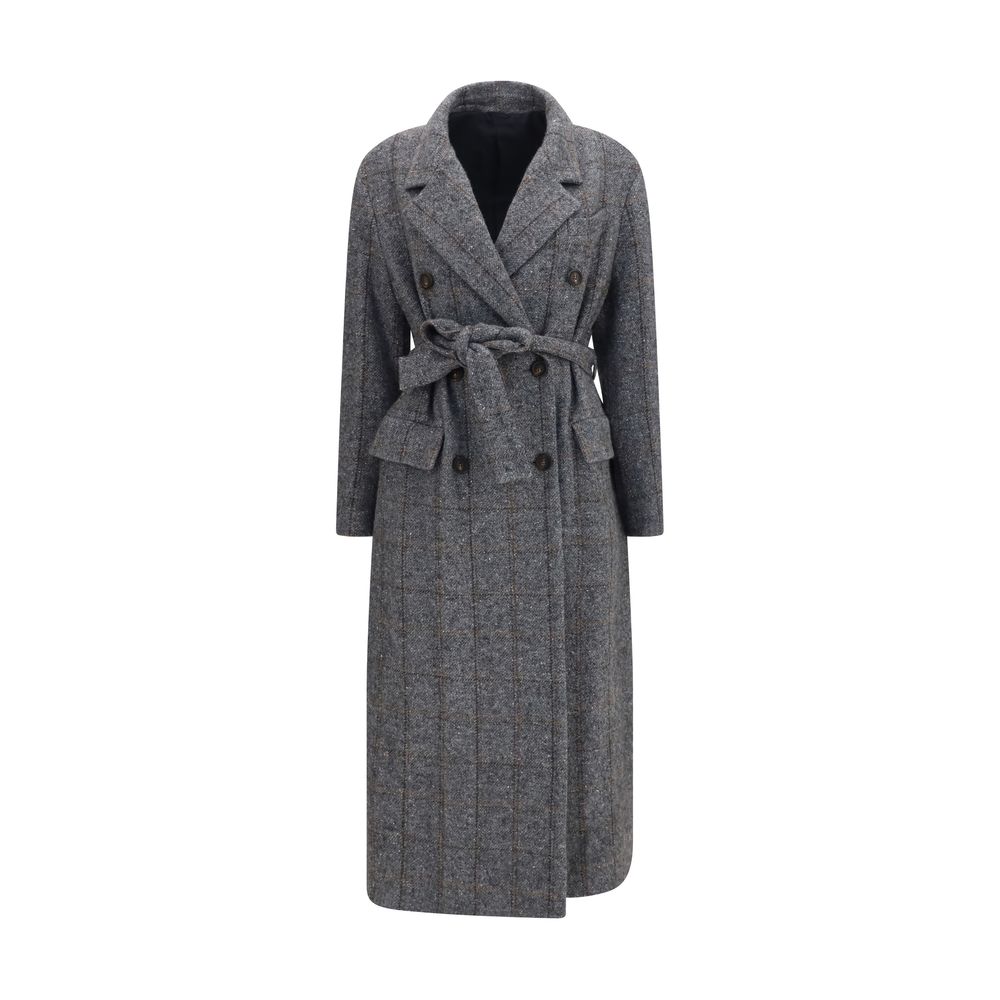 Brunello Cucinelli Gray Alpaca Vicugna Pacos Coat Brunello Cucinelli