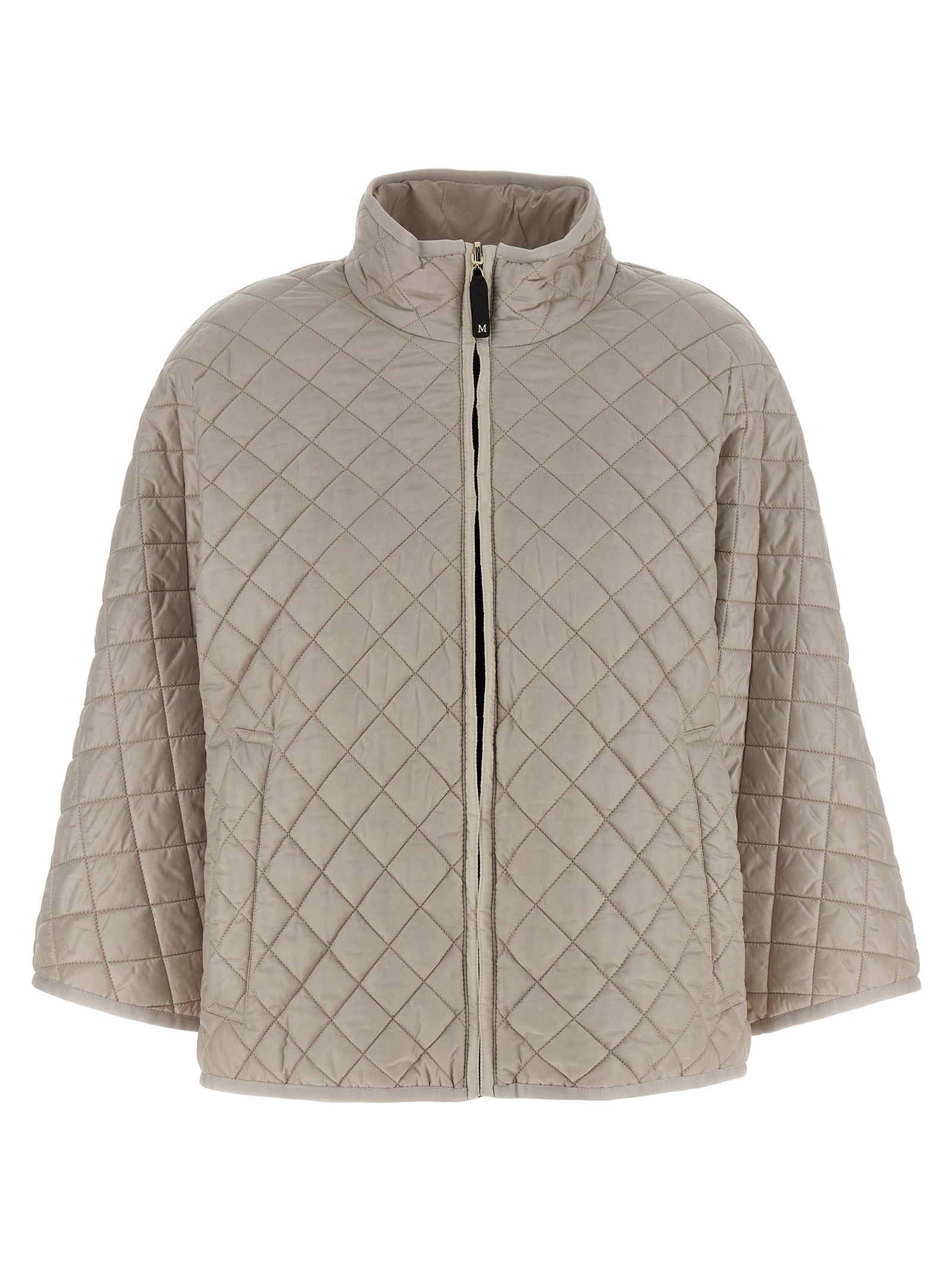 Max Mara Gray Polyester Coat Max Mara
