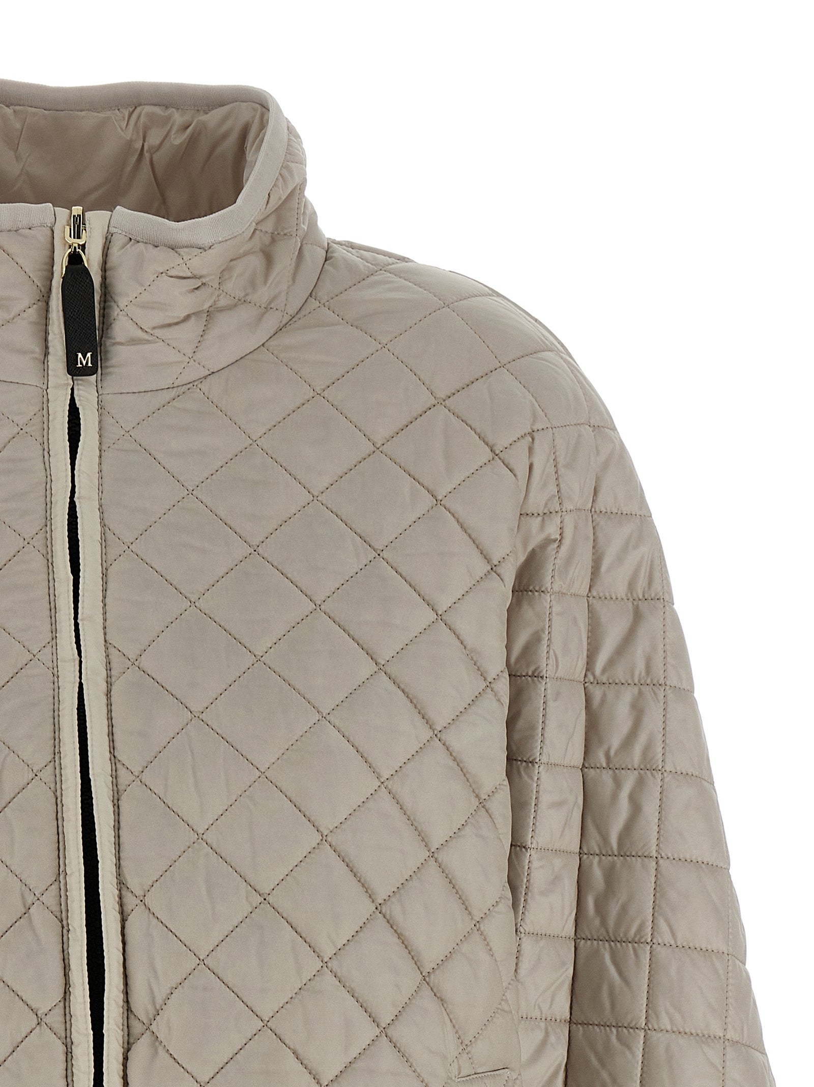 Max Mara Gray Polyester Coat Max Mara