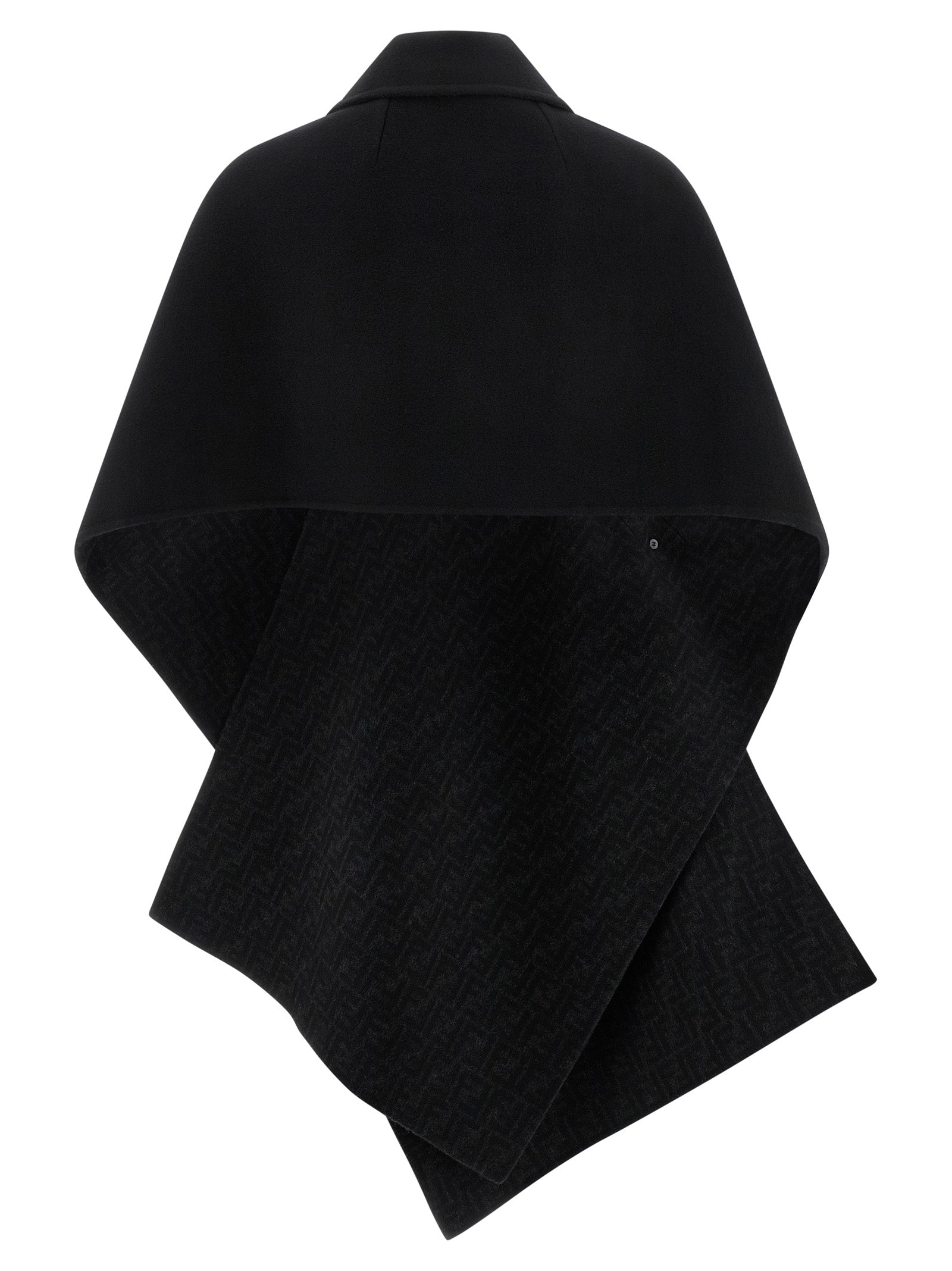 Fendi Black Virgin Wool Coat Fendi