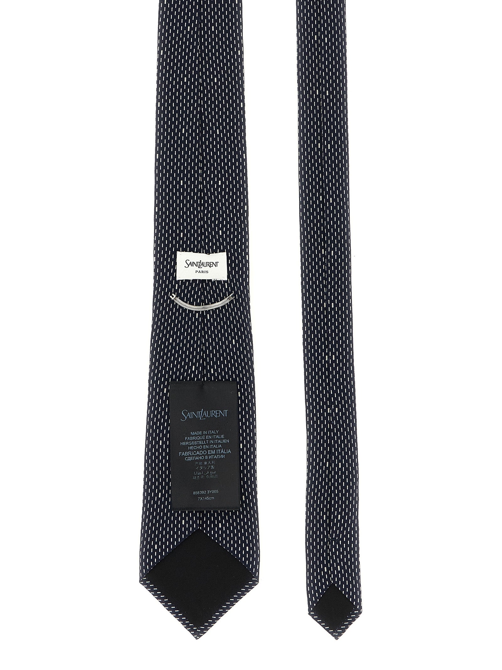 Saint Laurent Blue Silk Tie Saint Laurent