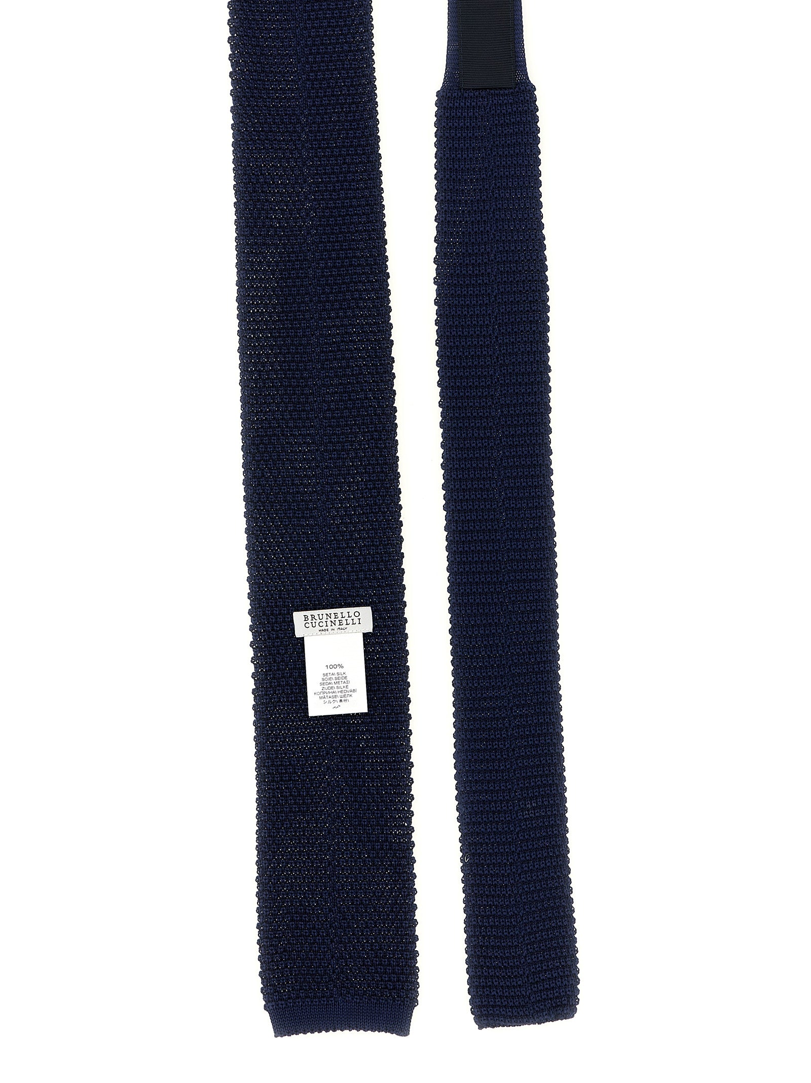 Brunello Cucinelli Blue Silk Tie Brunello Cucinelli
