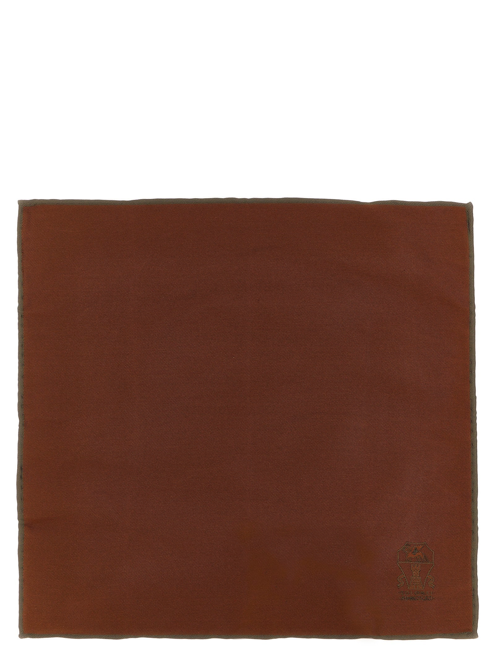 Brunello Cucinelli Brown Silk Scarf Brunello Cucinelli