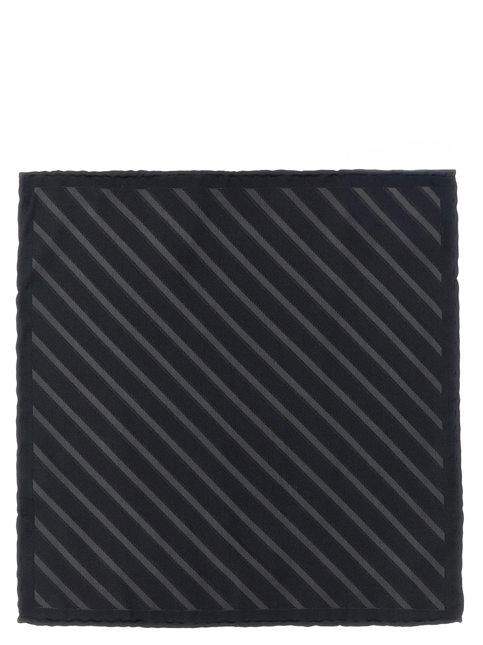 Brunello Cucinelli Gray Silk Pocket Square Brunello Cucinelli