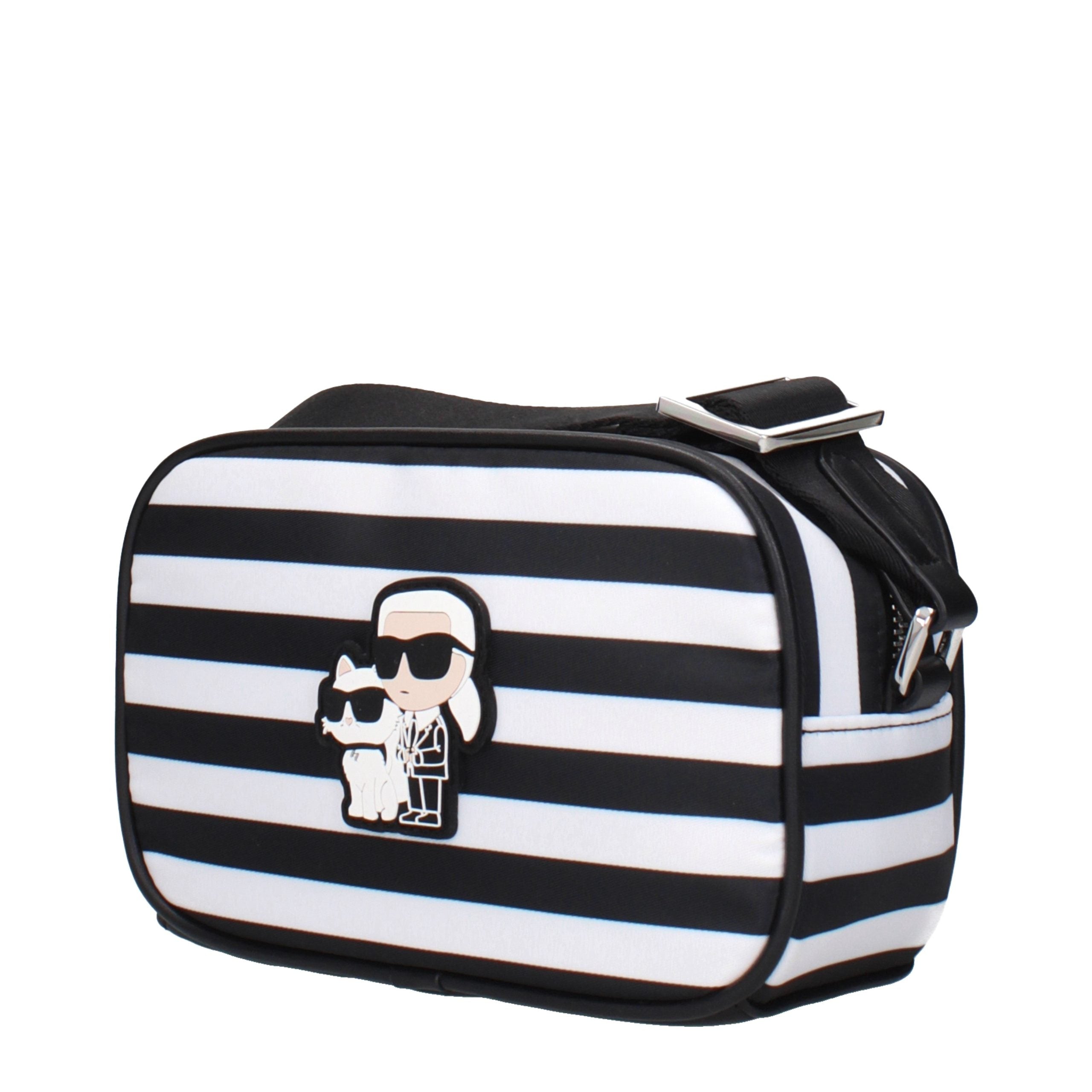 Karl Lagerfeld Black Fabric Crossbody Bag Karl Lagerfeld