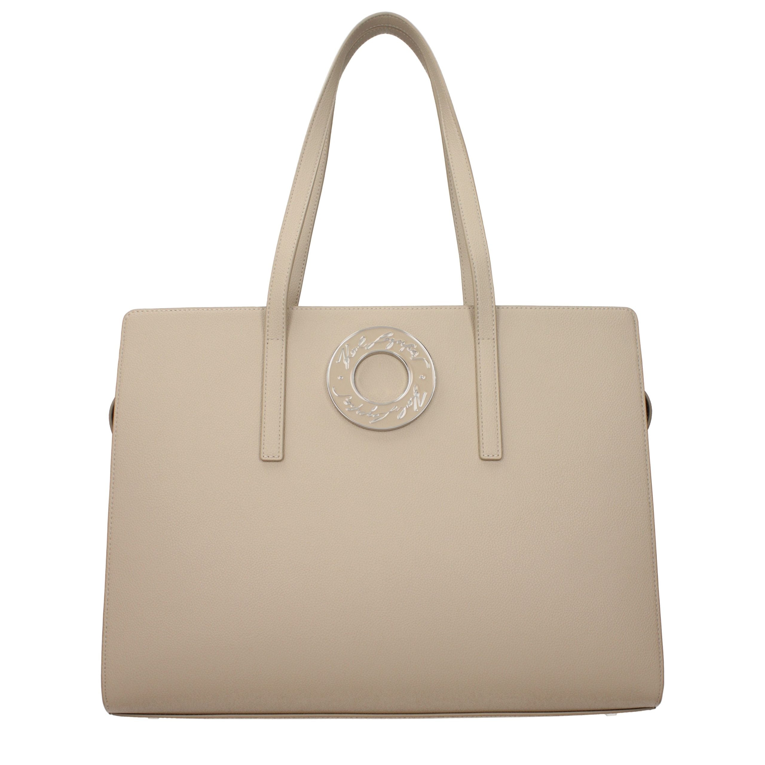 Karl Lagerfeld Beige Leather Shoulder Bag Karl Lagerfeld