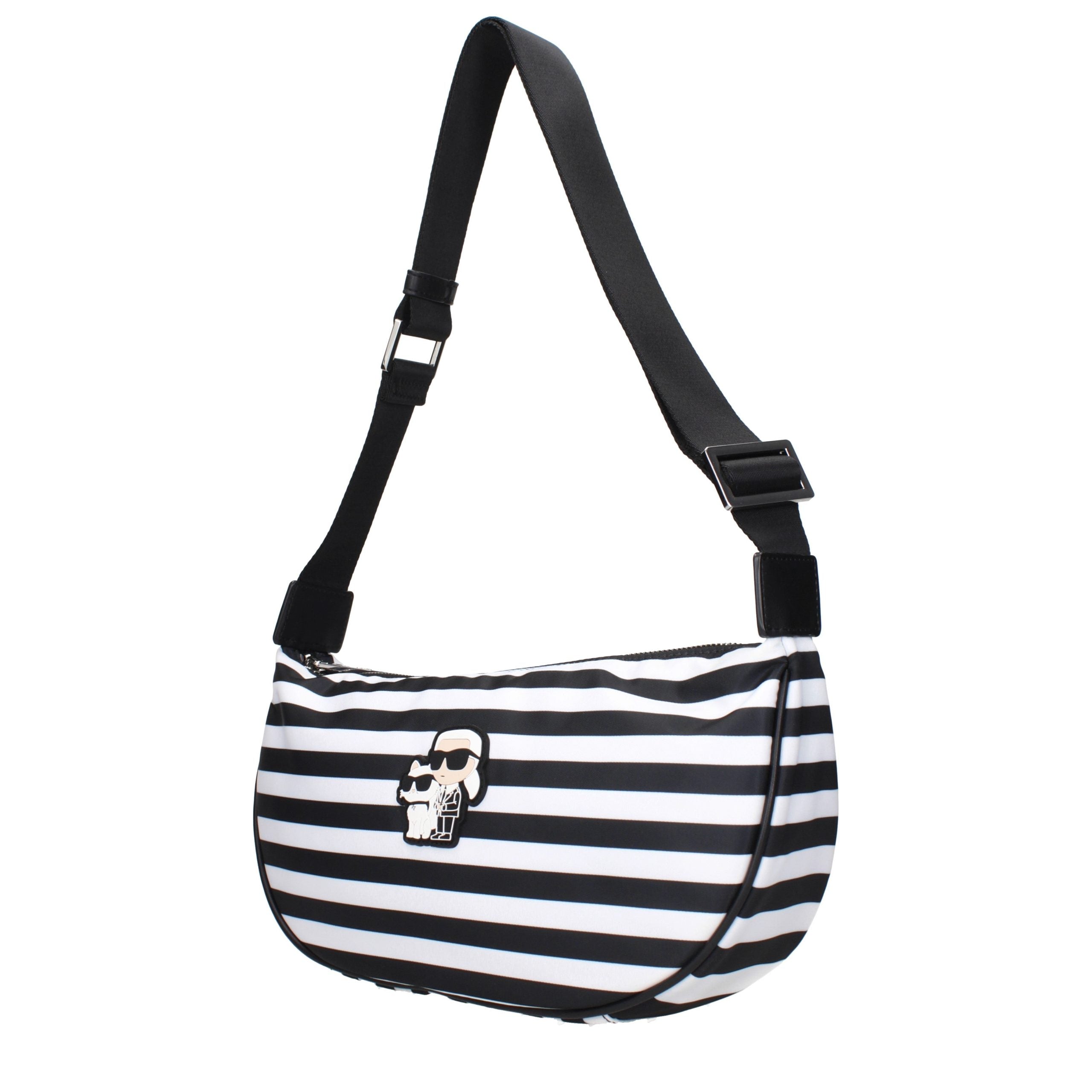Karl Lagerfeld Black Fabric Crossbody Bag Karl Lagerfeld