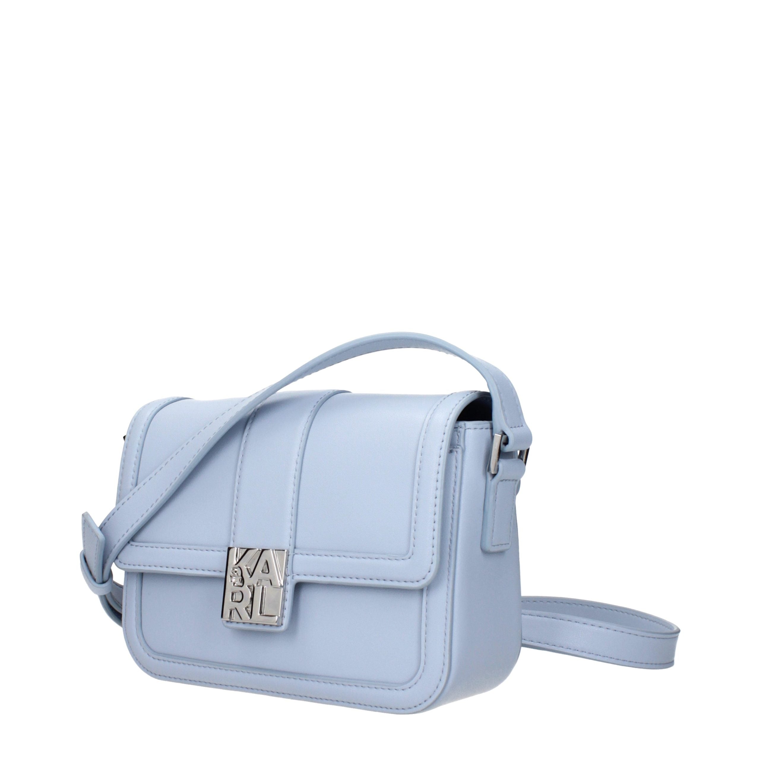 Karl Lagerfeld Light Blue Leather Crossbody Bag Karl Lagerfeld