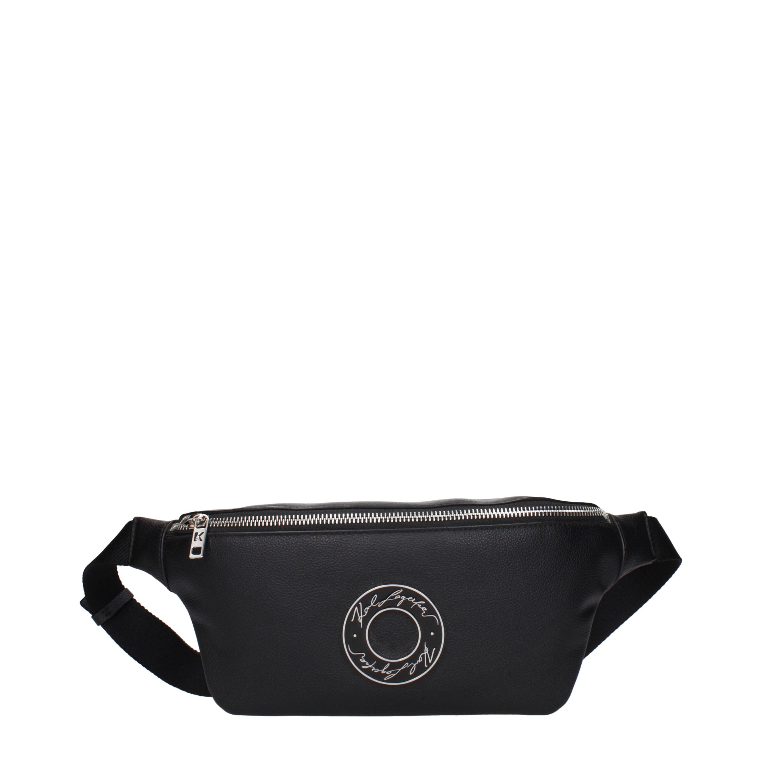 Karl Lagerfeld Black Leather Backpack Karl Lagerfeld