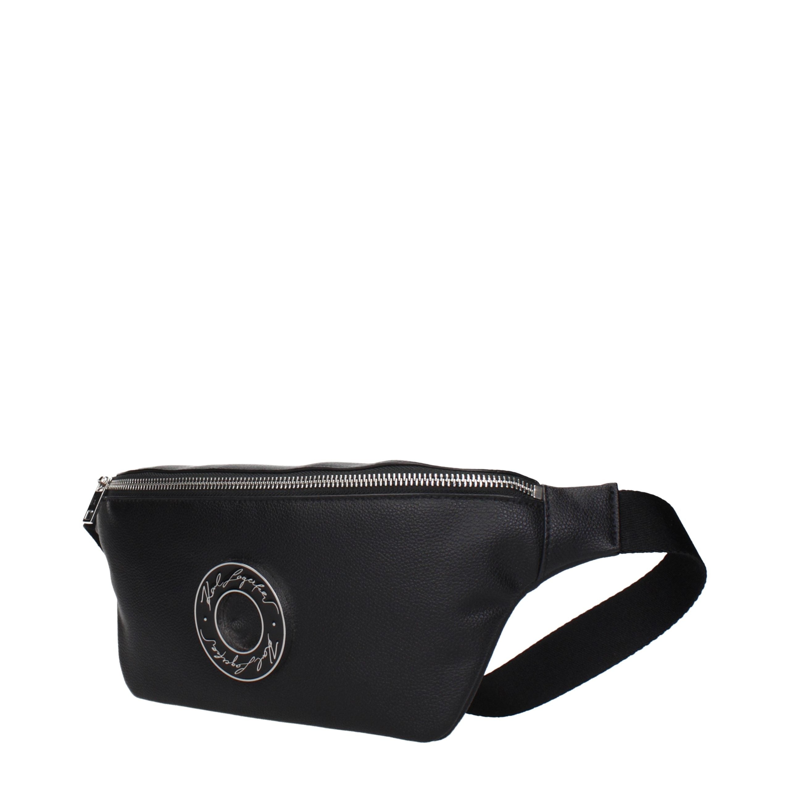 Karl Lagerfeld Black Leather Backpack Karl Lagerfeld
