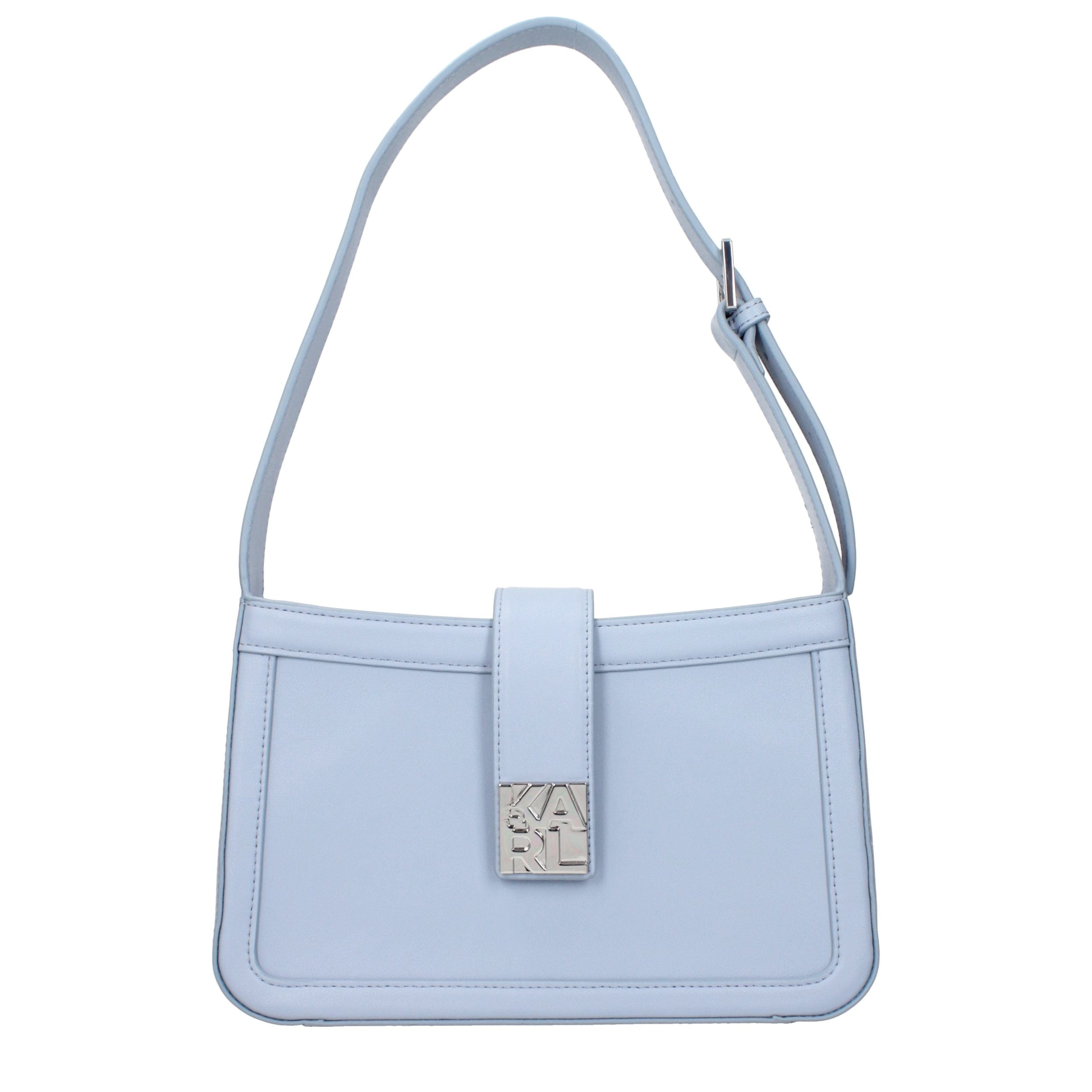 Karl Lagerfeld Light Blue Leather Shoulder Bag Karl Lagerfeld