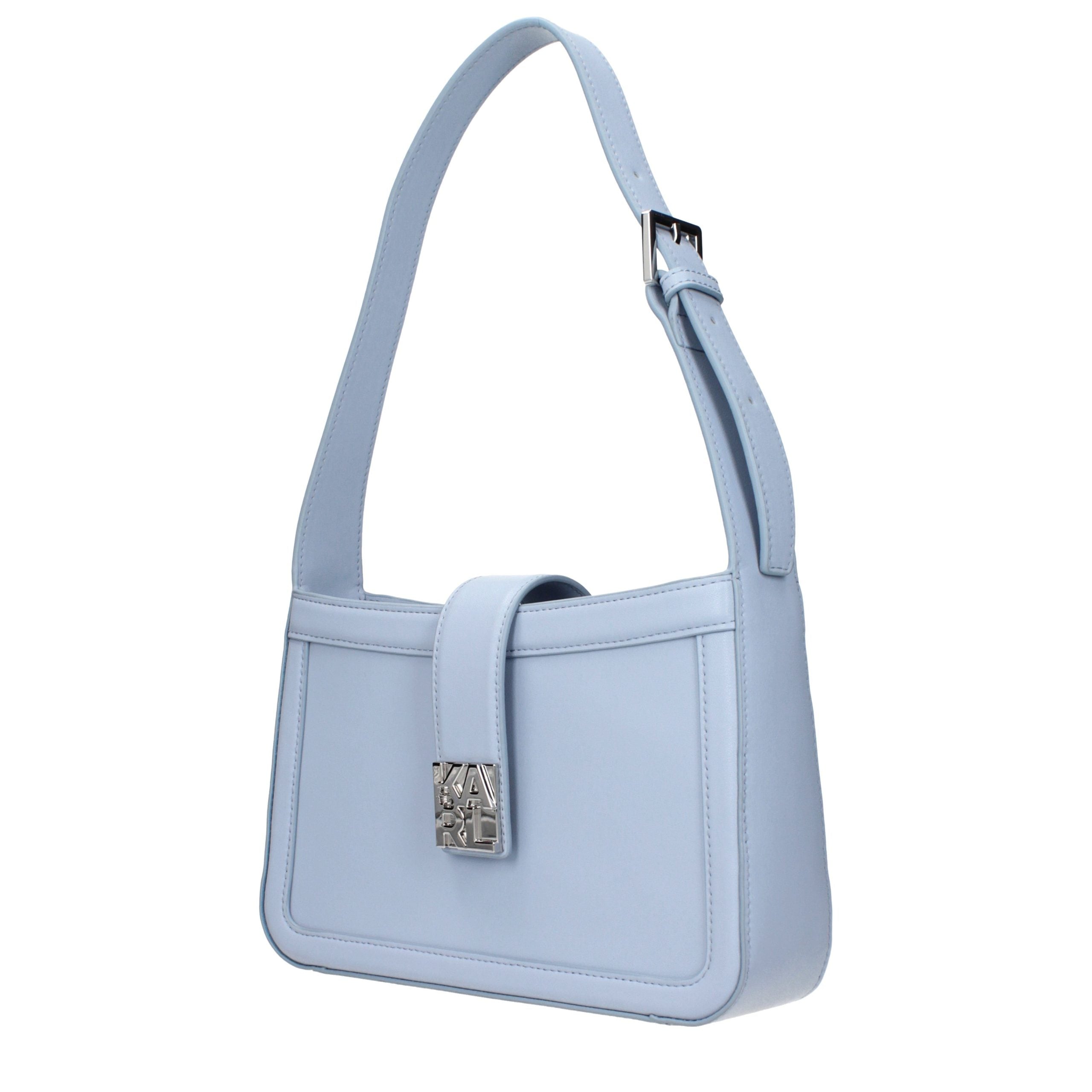 Karl Lagerfeld Light Blue Leather Shoulder Bag Karl Lagerfeld