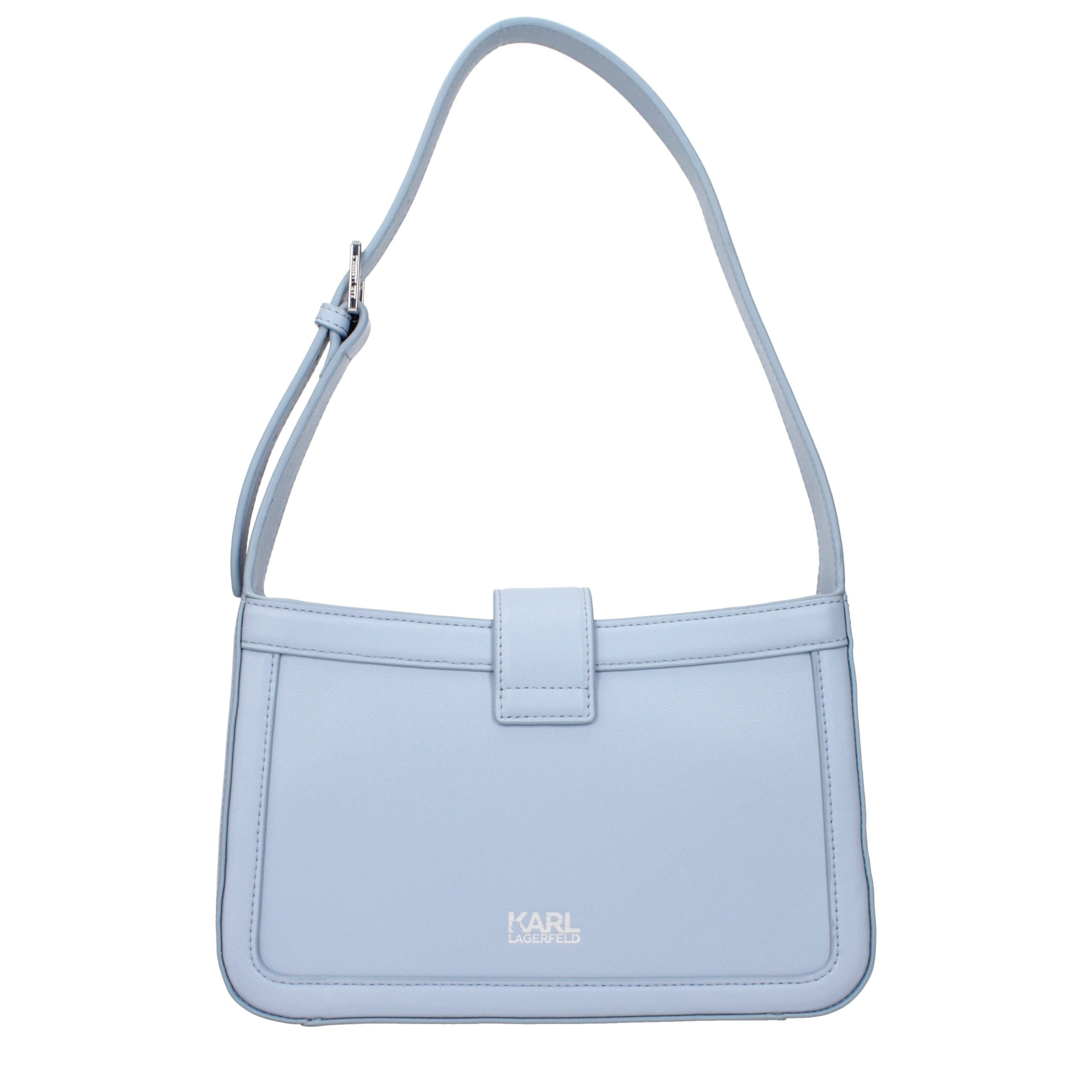 Karl Lagerfeld Light Blue Leather Shoulder Bag Karl Lagerfeld