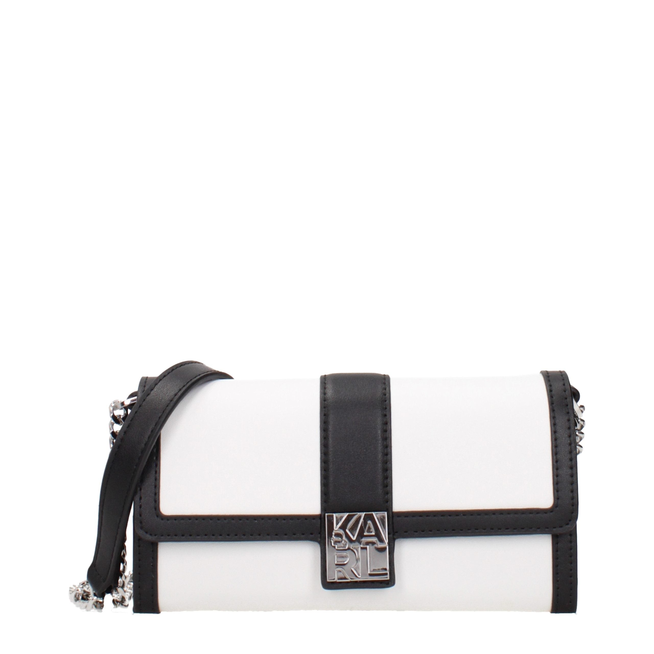 Karl Lagerfeld White Leather Clutch Bag Karl Lagerfeld