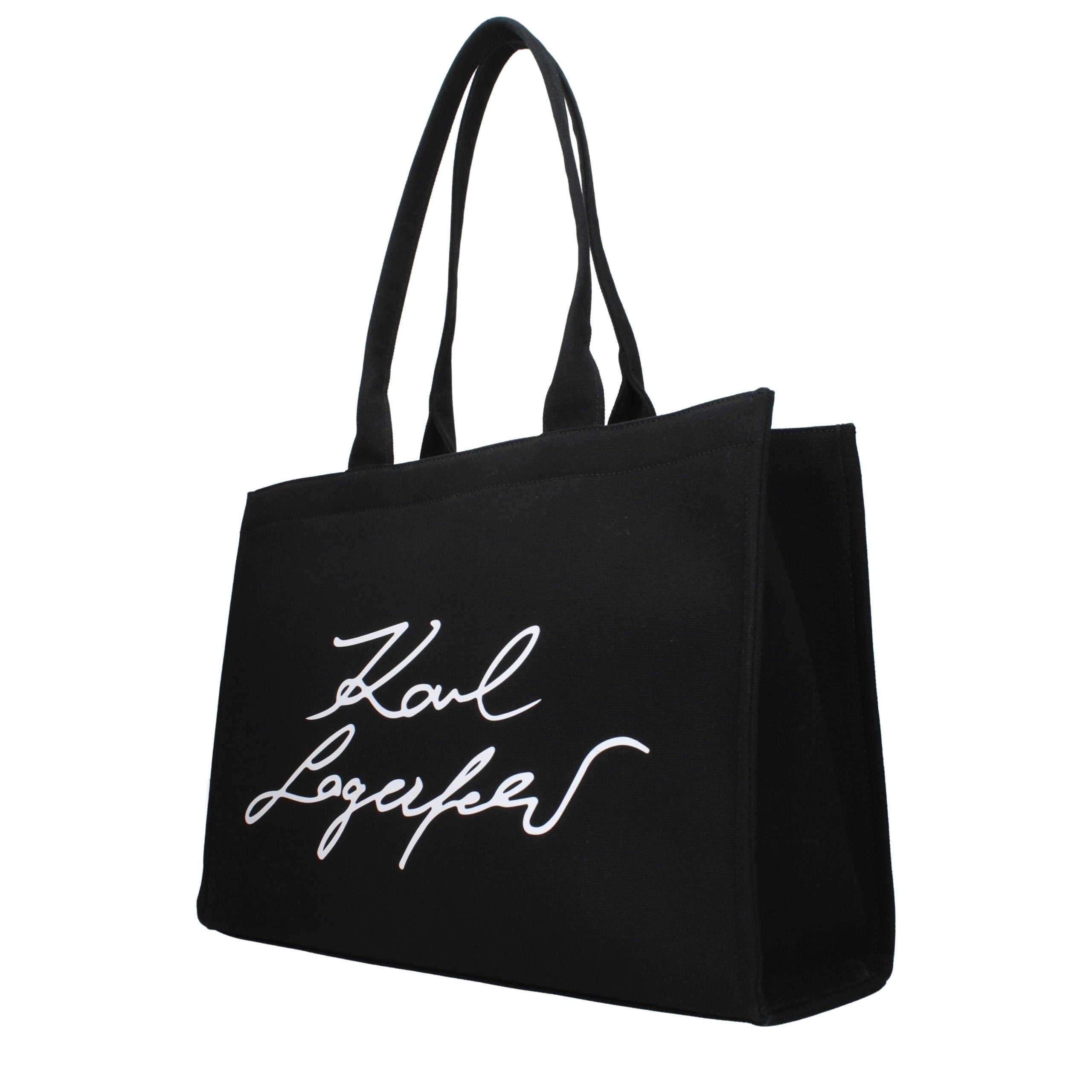 Karl Lagerfeld Black Fabric Shoulder Bag Karl Lagerfeld