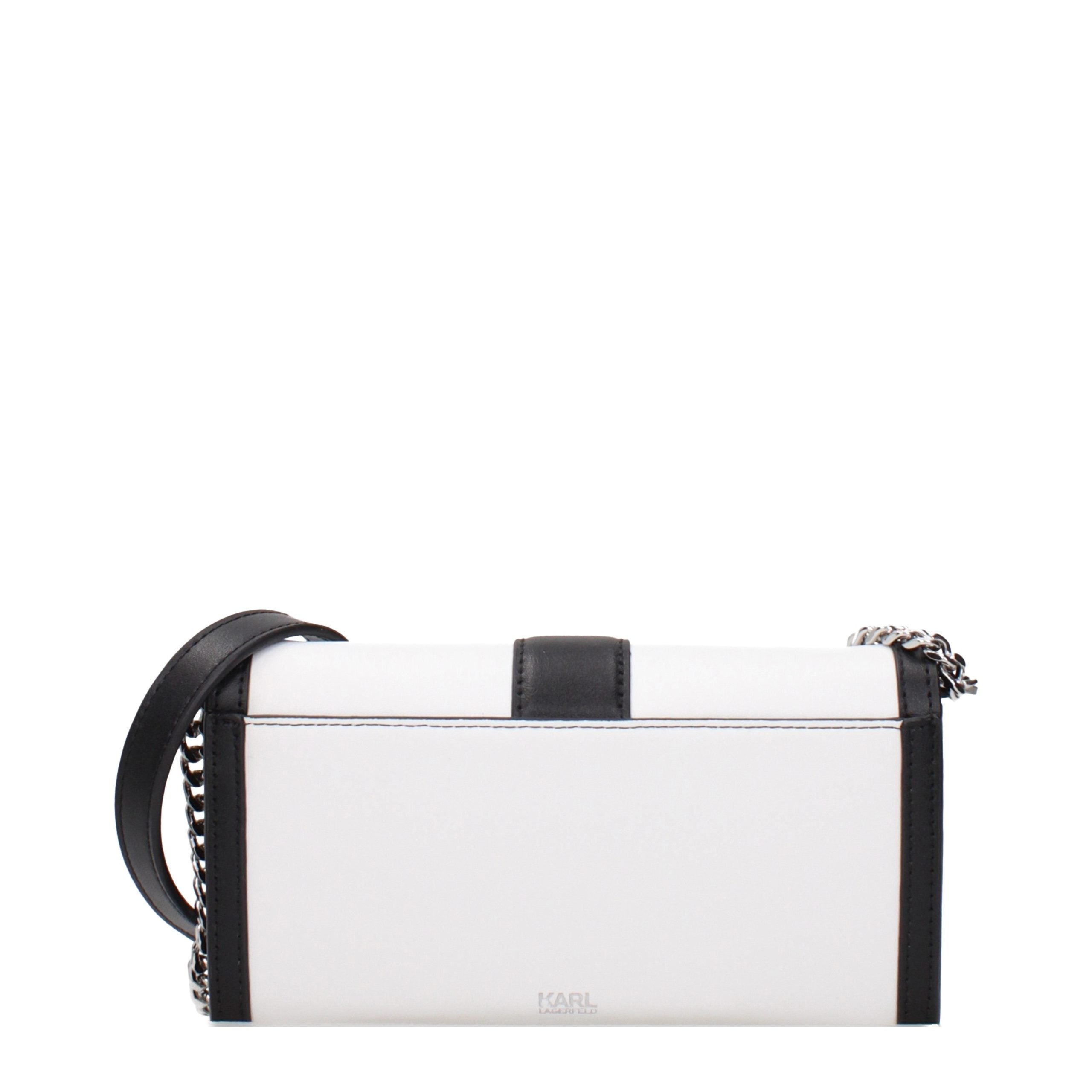 Karl Lagerfeld White Leather Clutch Bag Karl Lagerfeld