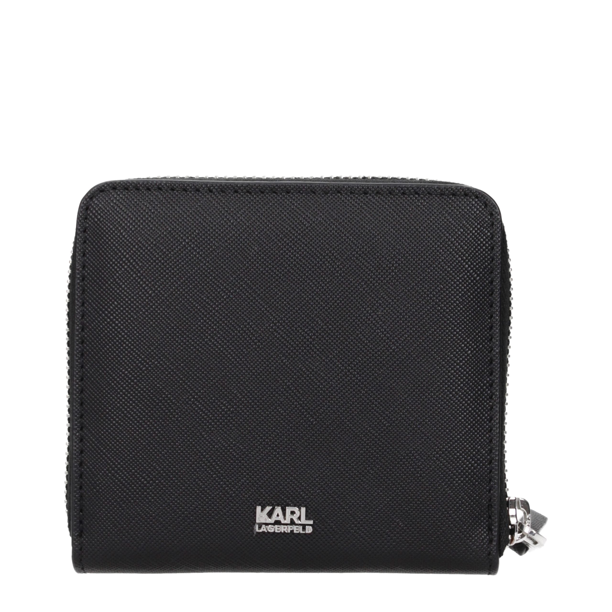 Karl Lagerfeld Black Polyethylene Wallet Karl Lagerfeld