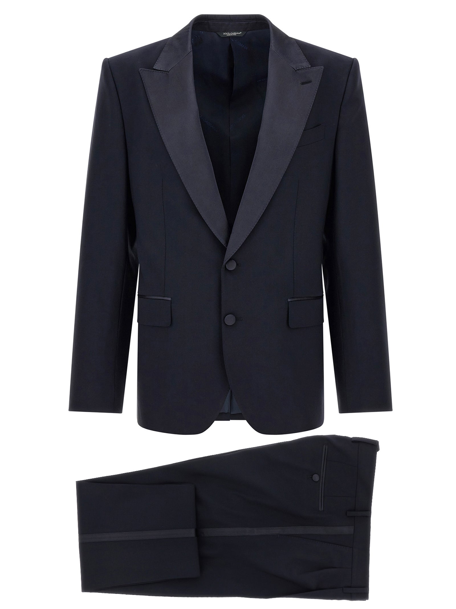 Dolce & Gabbana Blue Virgin Wool Two-Piece Suit Dolce & Gabbana