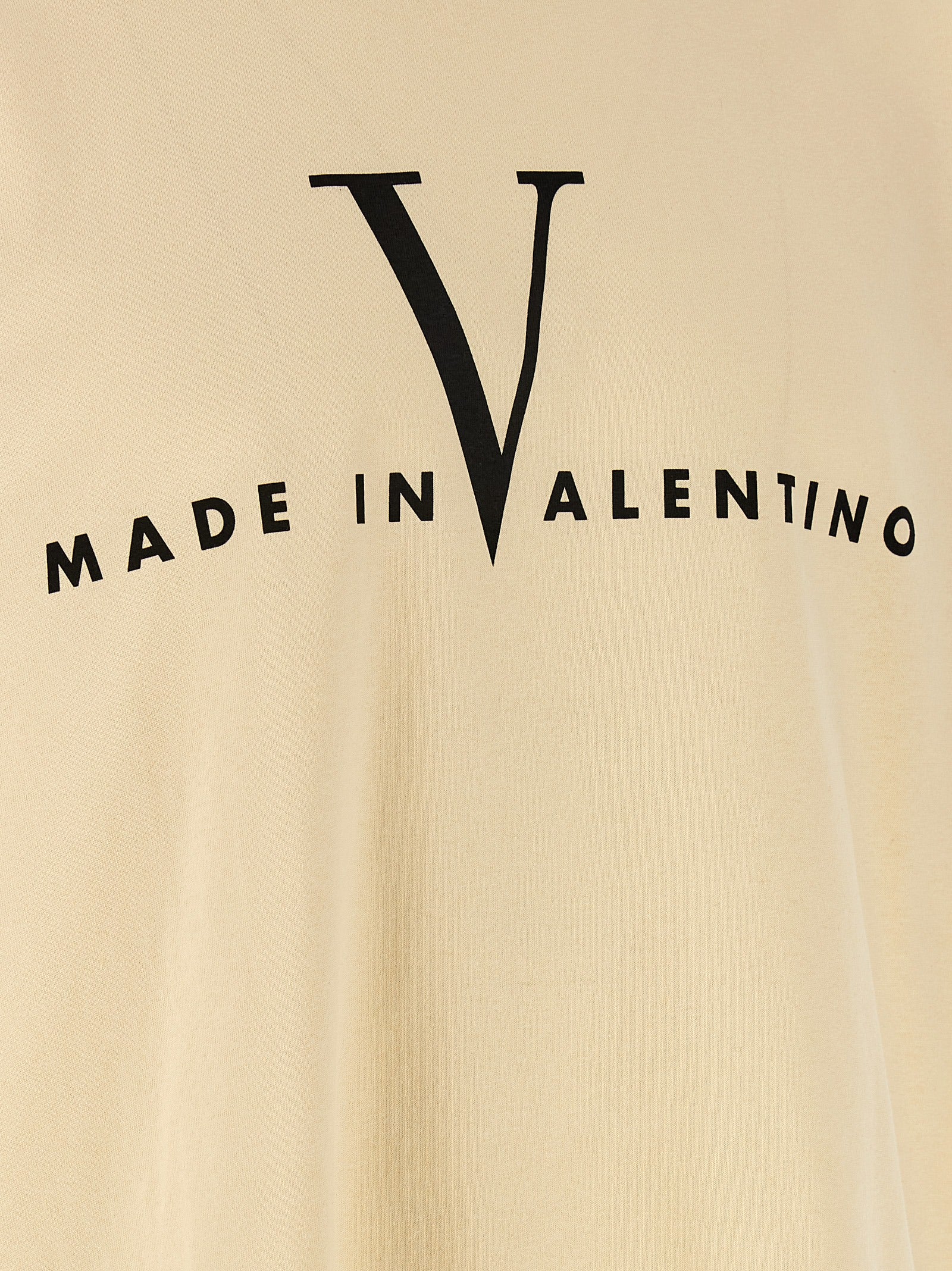 Valentino Garavani Beige Cotton T-Shirt Valentino Garavani