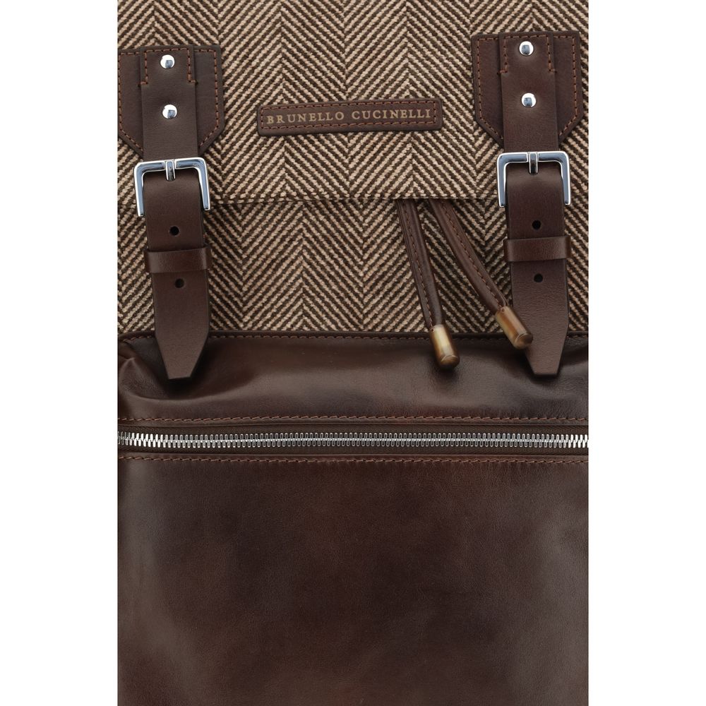 Brunello Cucinelli Brown Polyamide Backpack Brunello Cucinelli