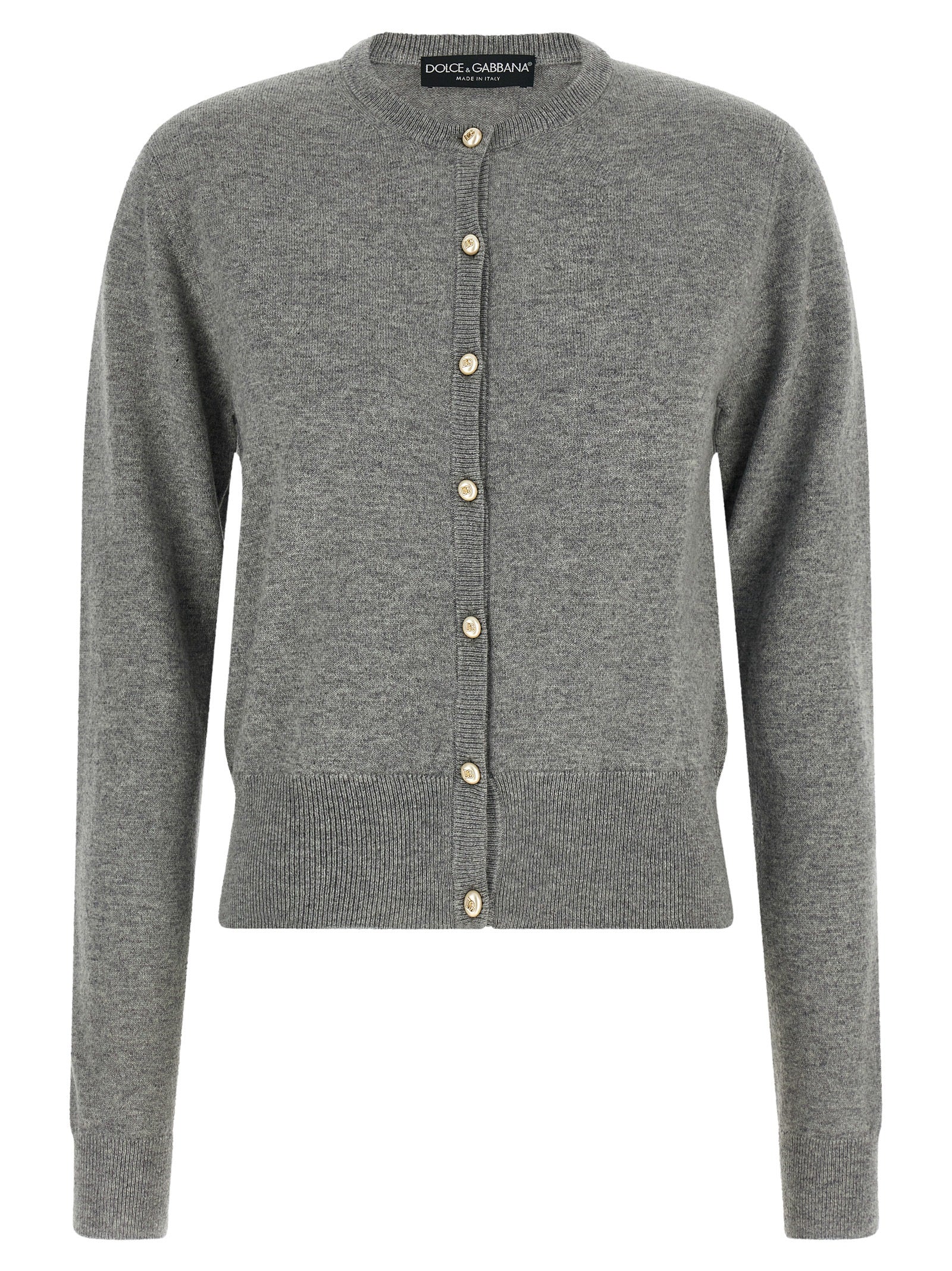 Dolce & Gabbana Gray Cashmere Cardigan Dolce & Gabbana