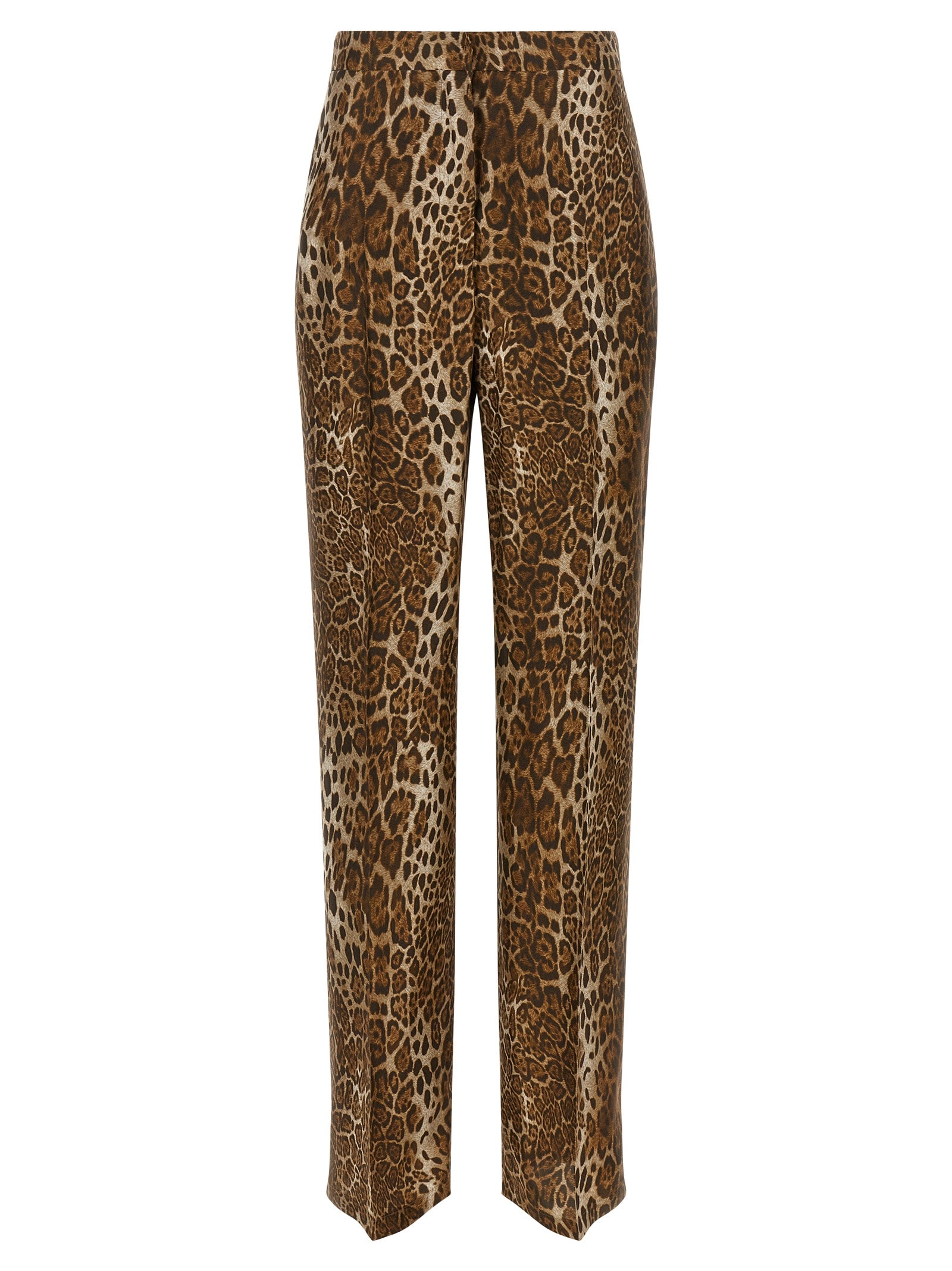 Max Mara Brown Silk Casual Pants Max Mara