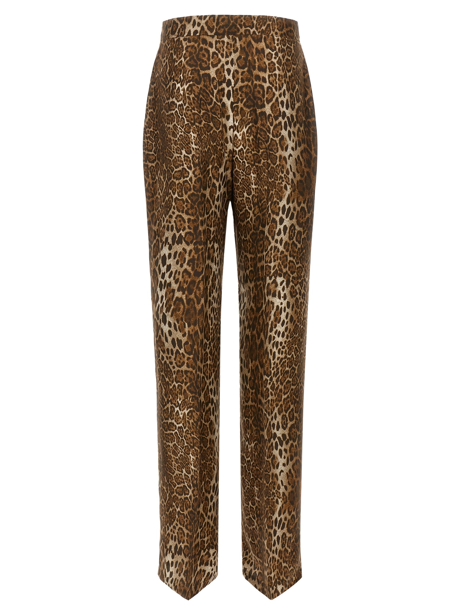 Max Mara Brown Silk Casual Pants Max Mara
