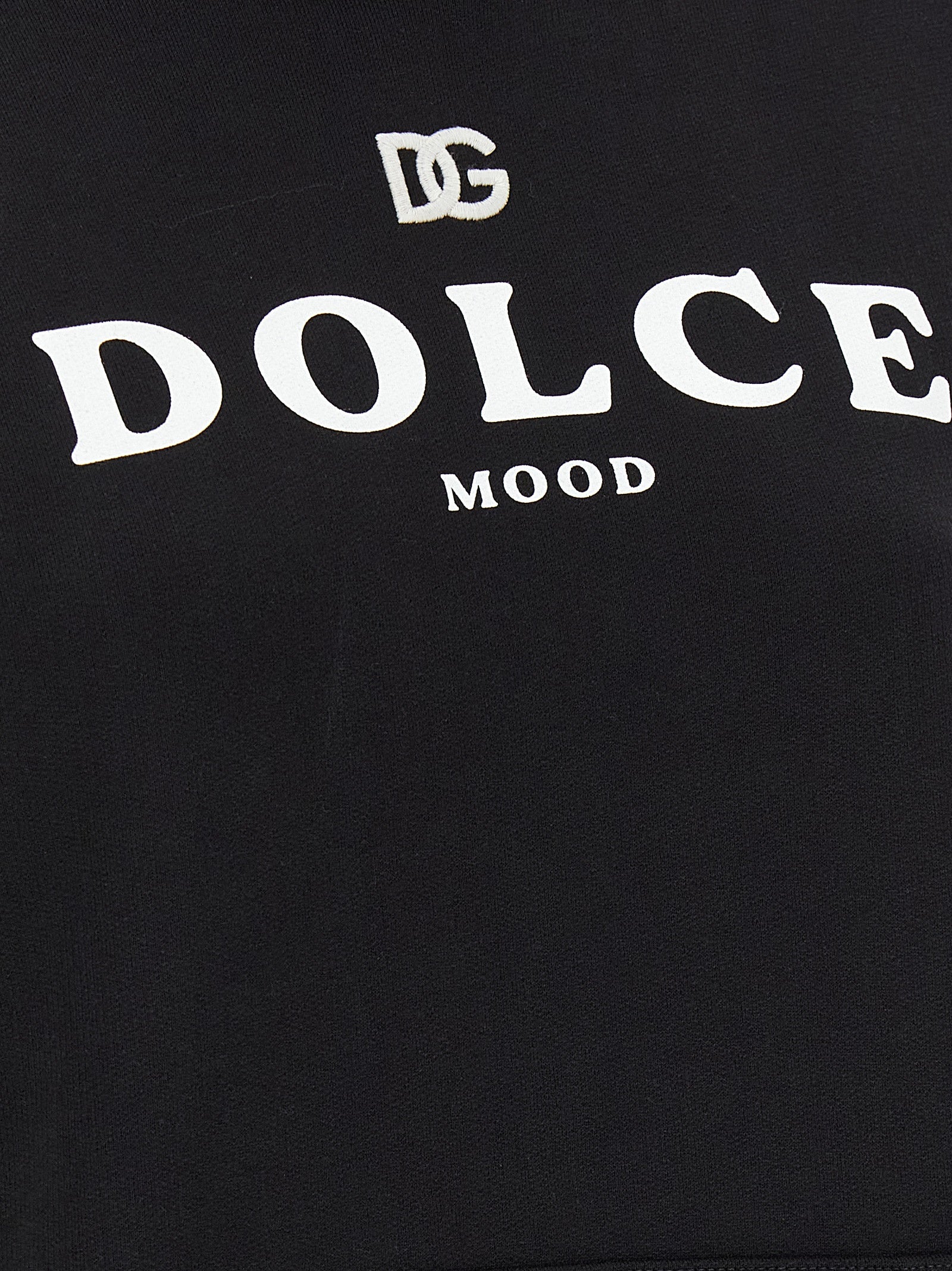 Dolce & Gabbana Black Cotton Hoodie Dolce & Gabbana