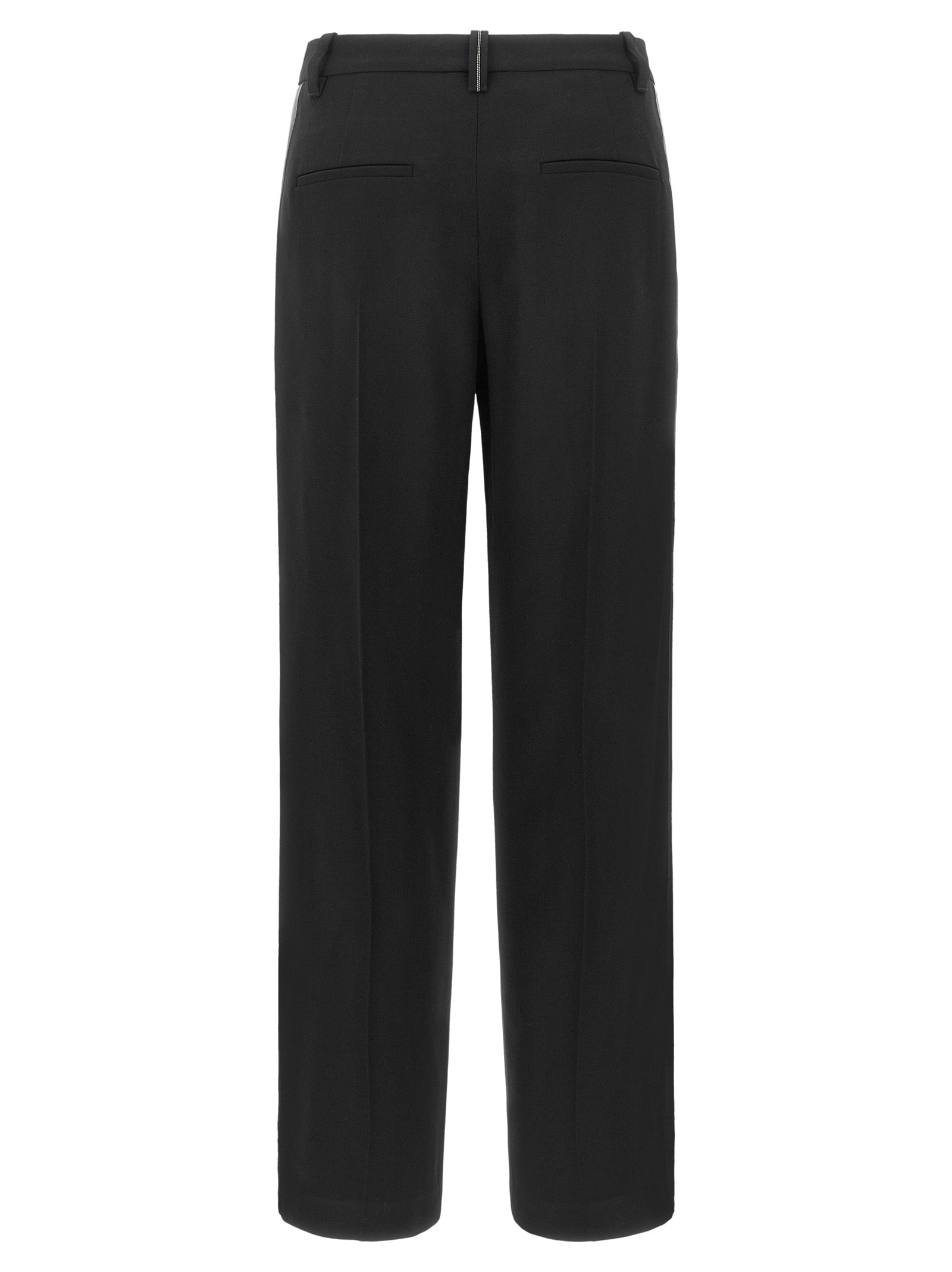 Brunello Cucinelli Black Virgin Wool Casual Pants Brunello Cucinelli