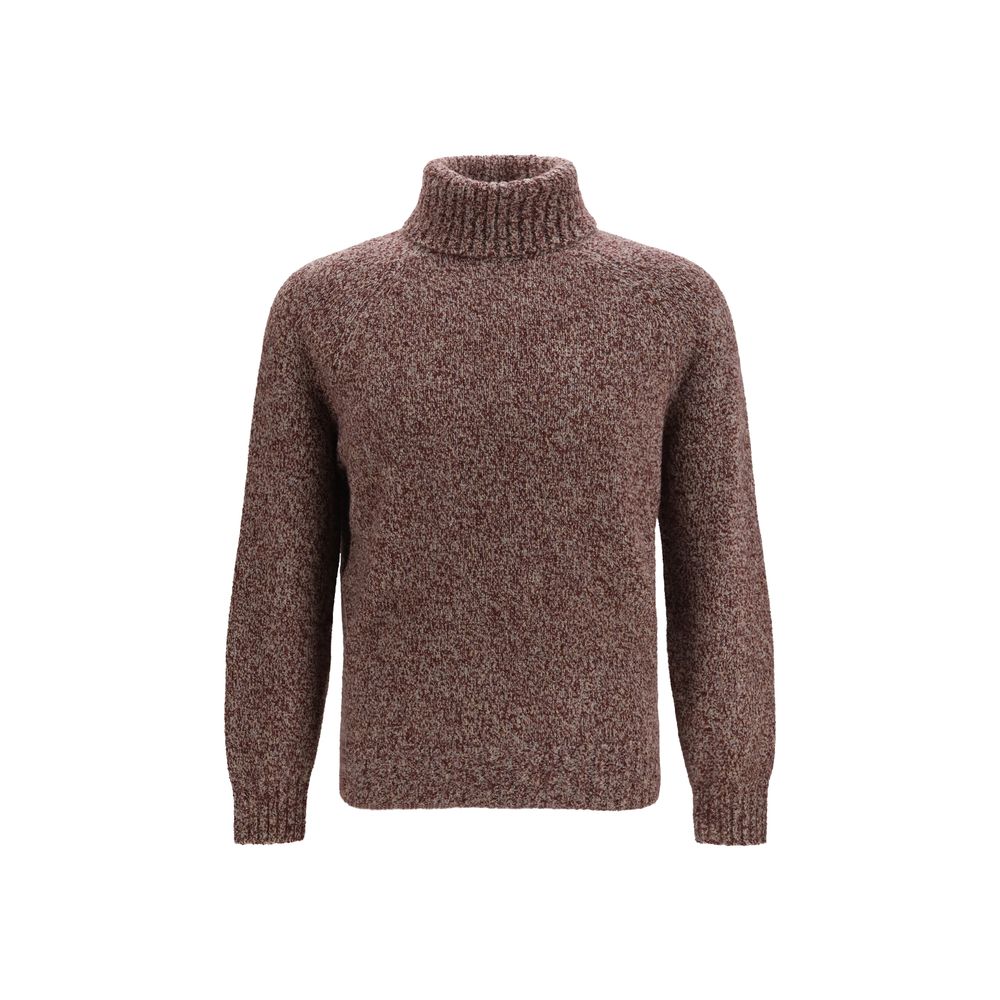 Brunello Cucinelli Bordeaux Wool Oves Aries Turtleneck Brunello Cucinelli