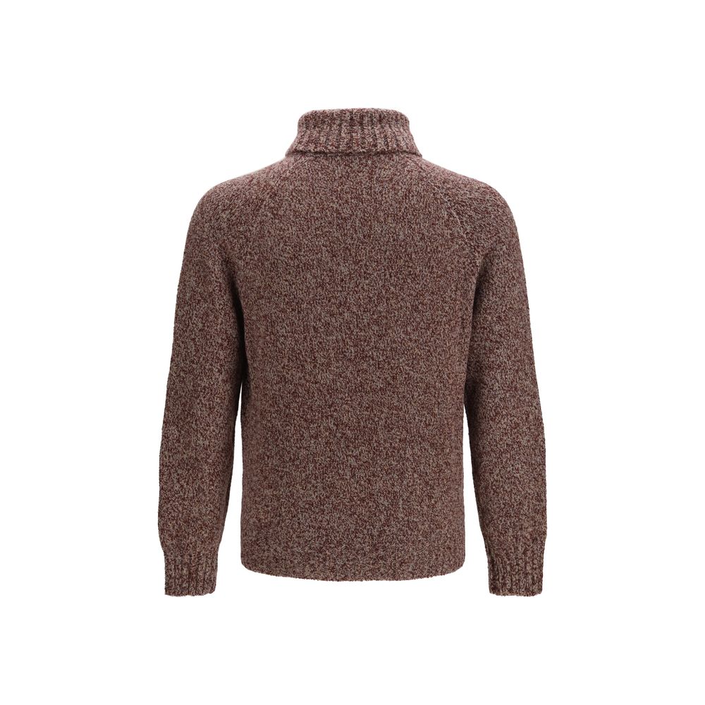 Brunello Cucinelli Bordeaux Wool Oves Aries Turtleneck Brunello Cucinelli