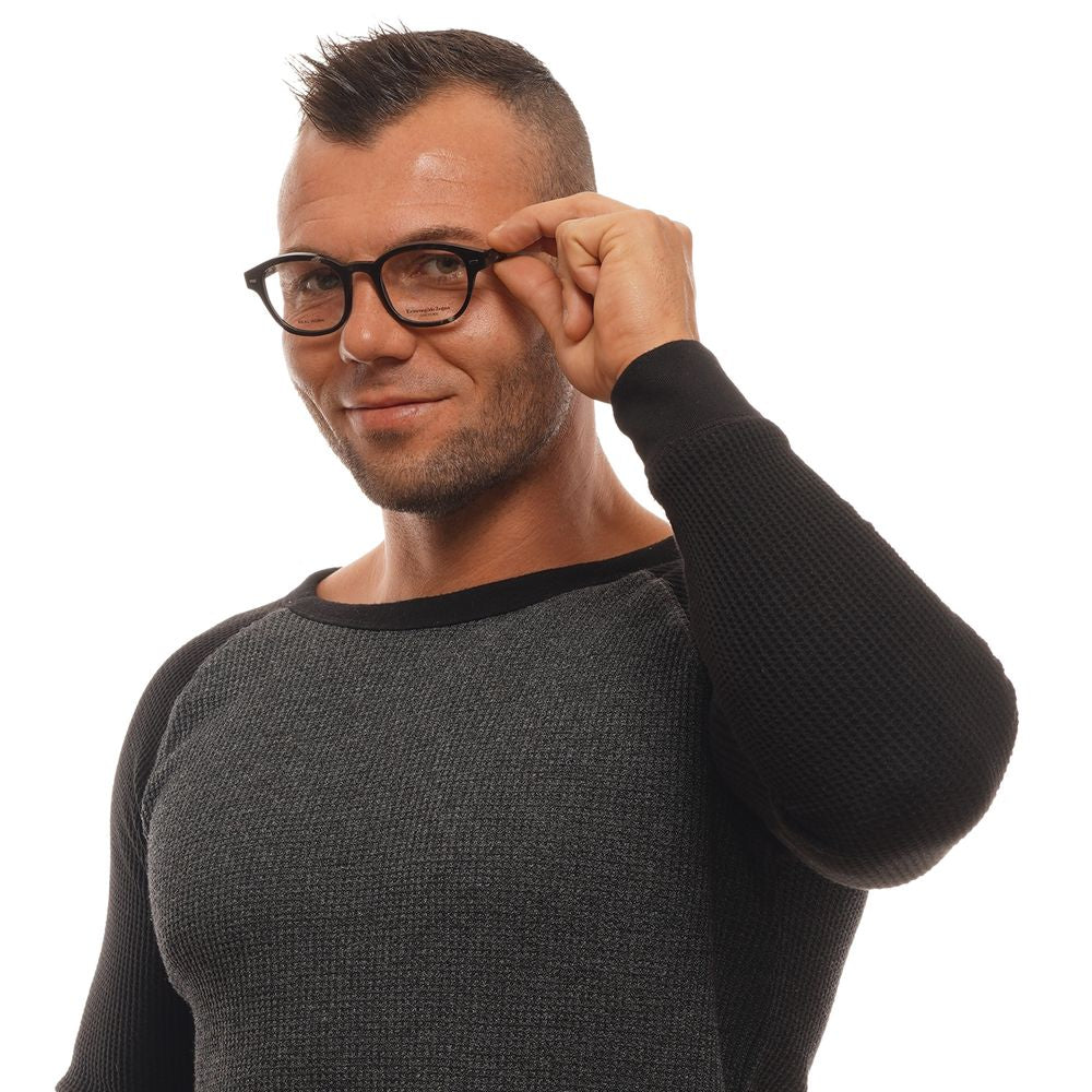 Ermenegildo Zegna Brown Horn Glasses (Frames) Ermenegildo Zegna