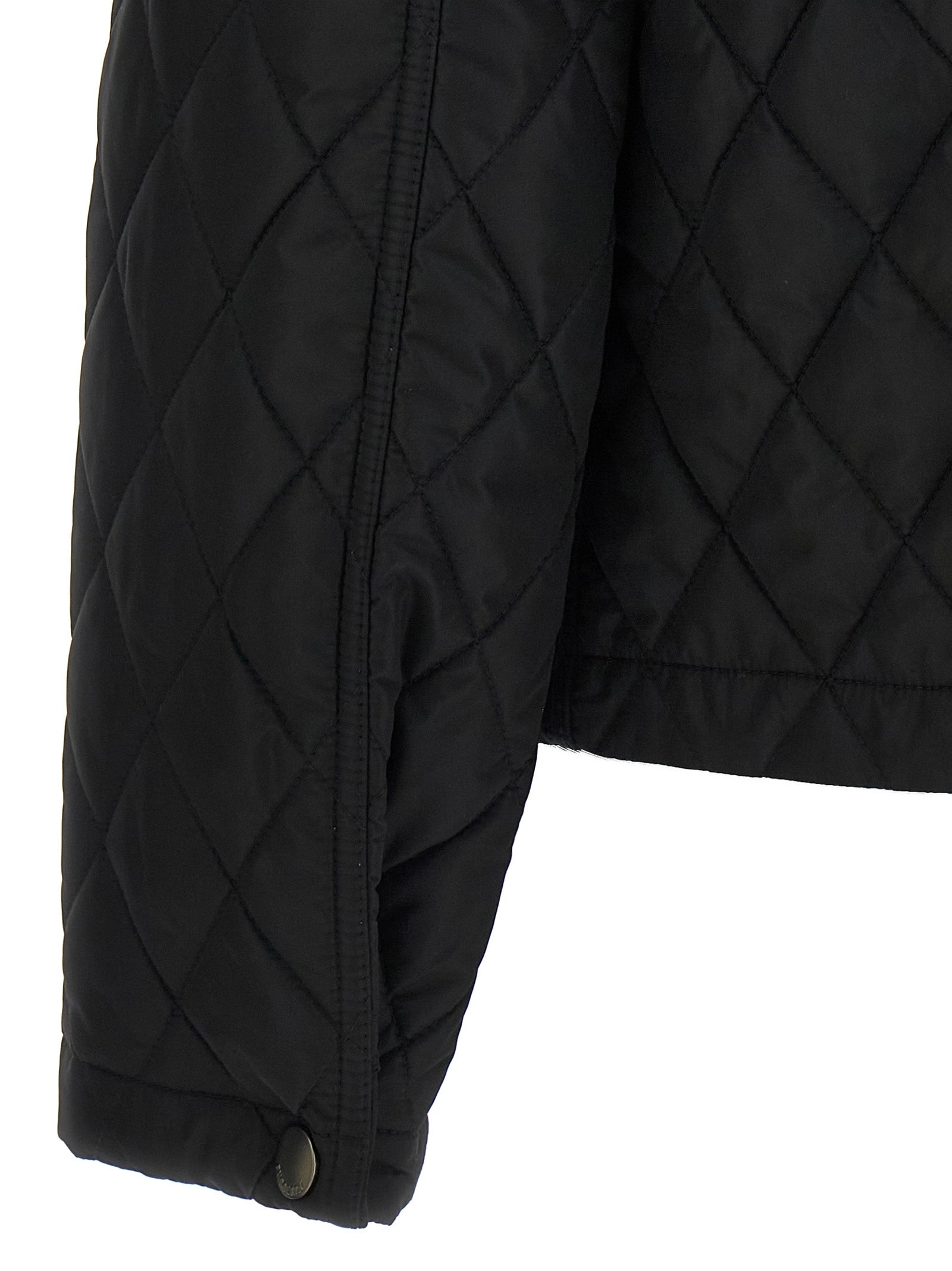 Burberry Black Polyamide Full-Length Jacket Burberry