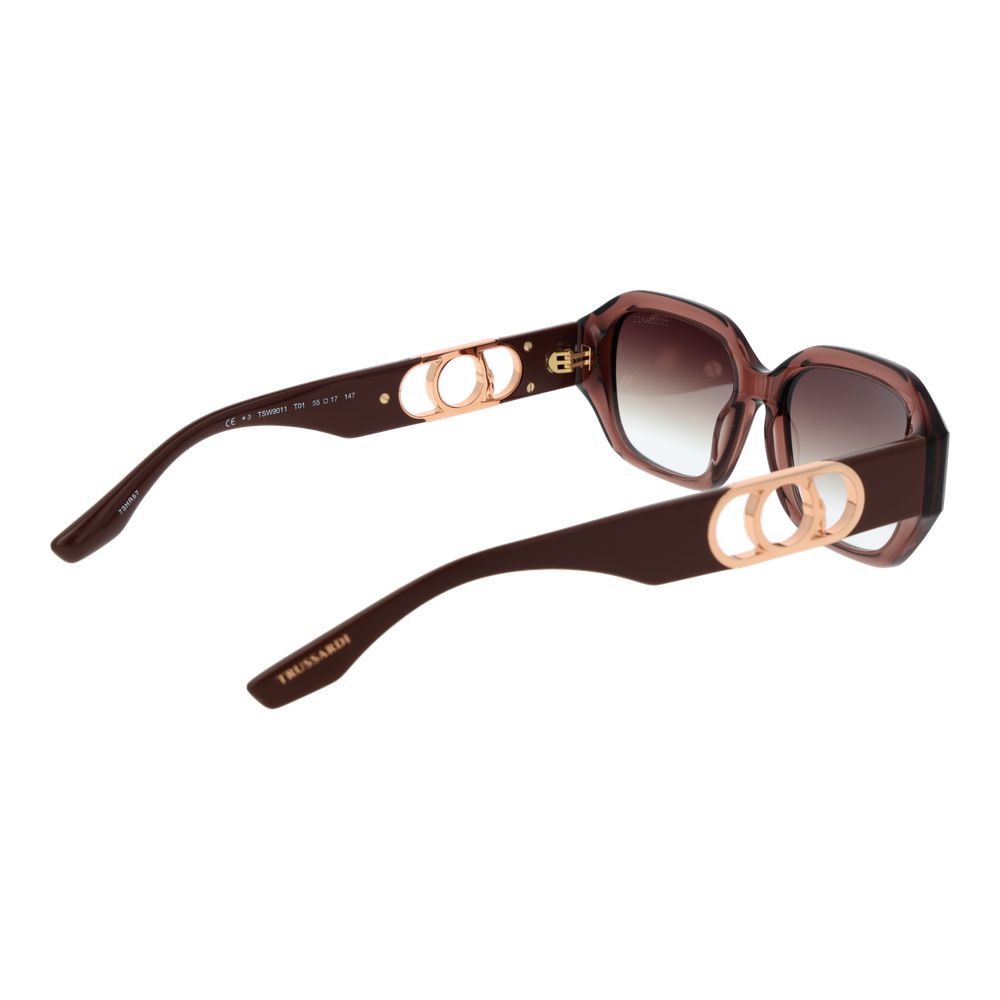 Trussardi Brown Acetate Sunglasses Trussardi