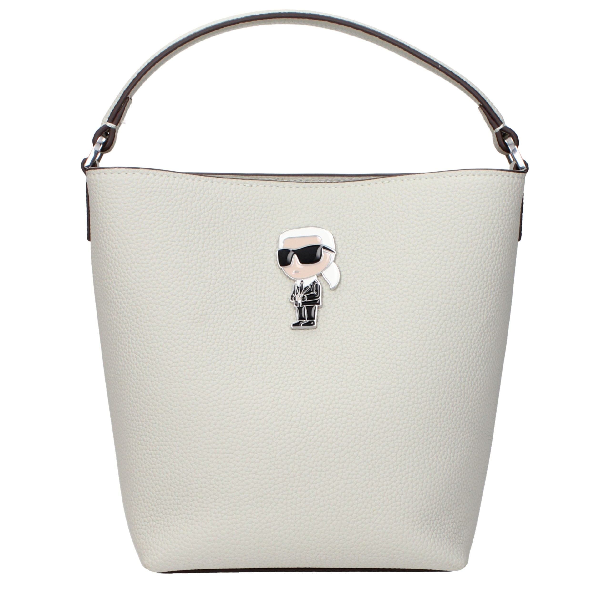 Karl Lagerfeld Gray Leather Handbag Karl Lagerfeld