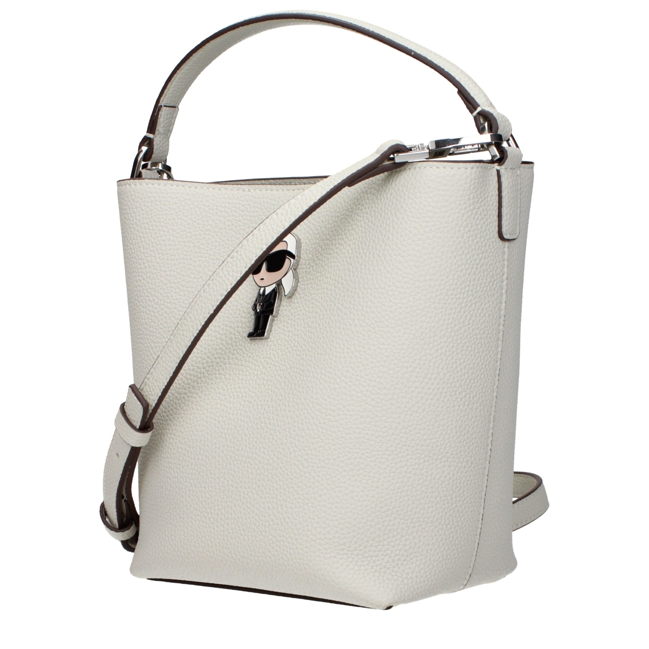Karl Lagerfeld Gray Leather Handbag Karl Lagerfeld