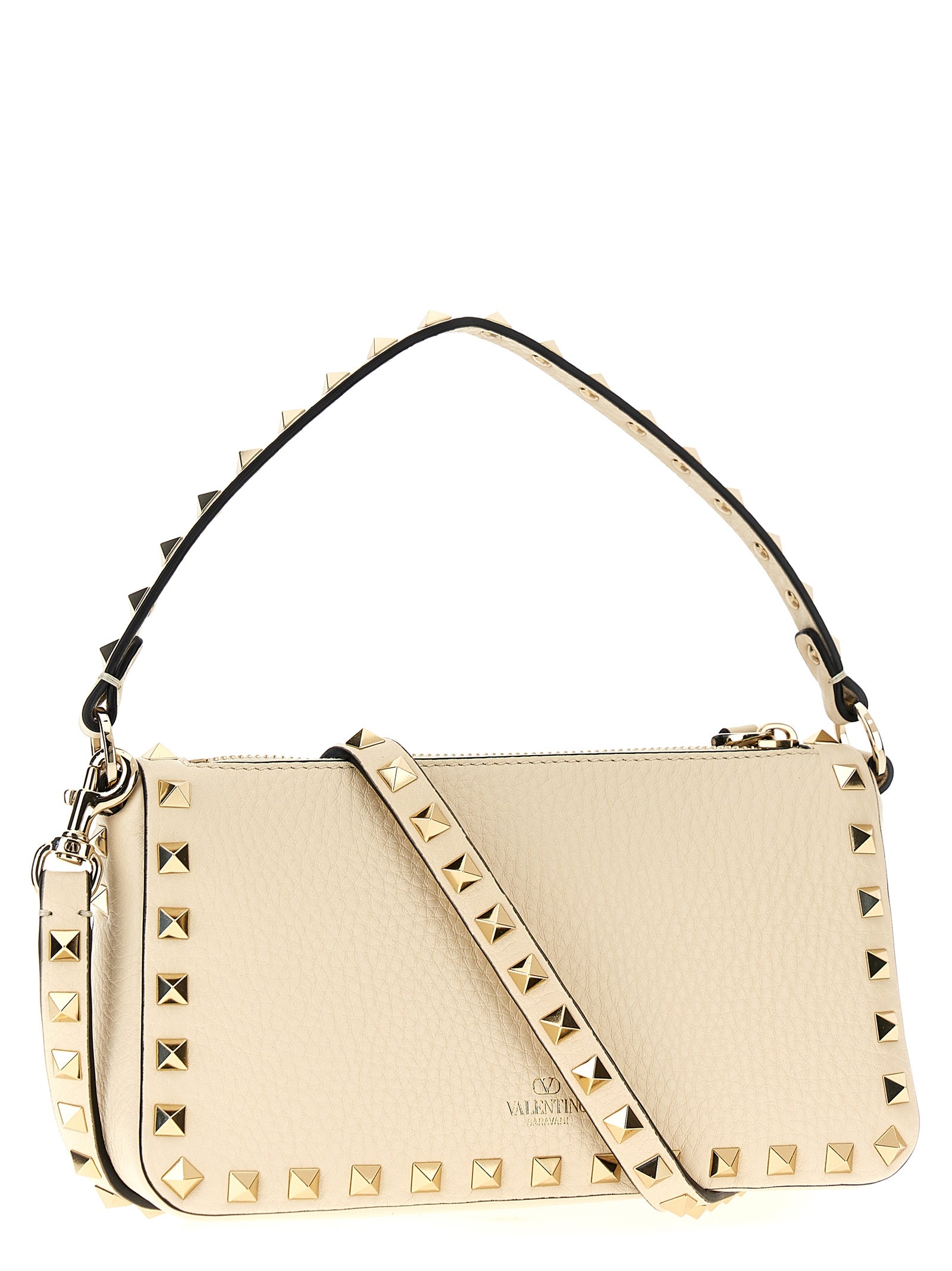 Valentino Garavani White Calfskin Shoulder Bag Valentino Garavani