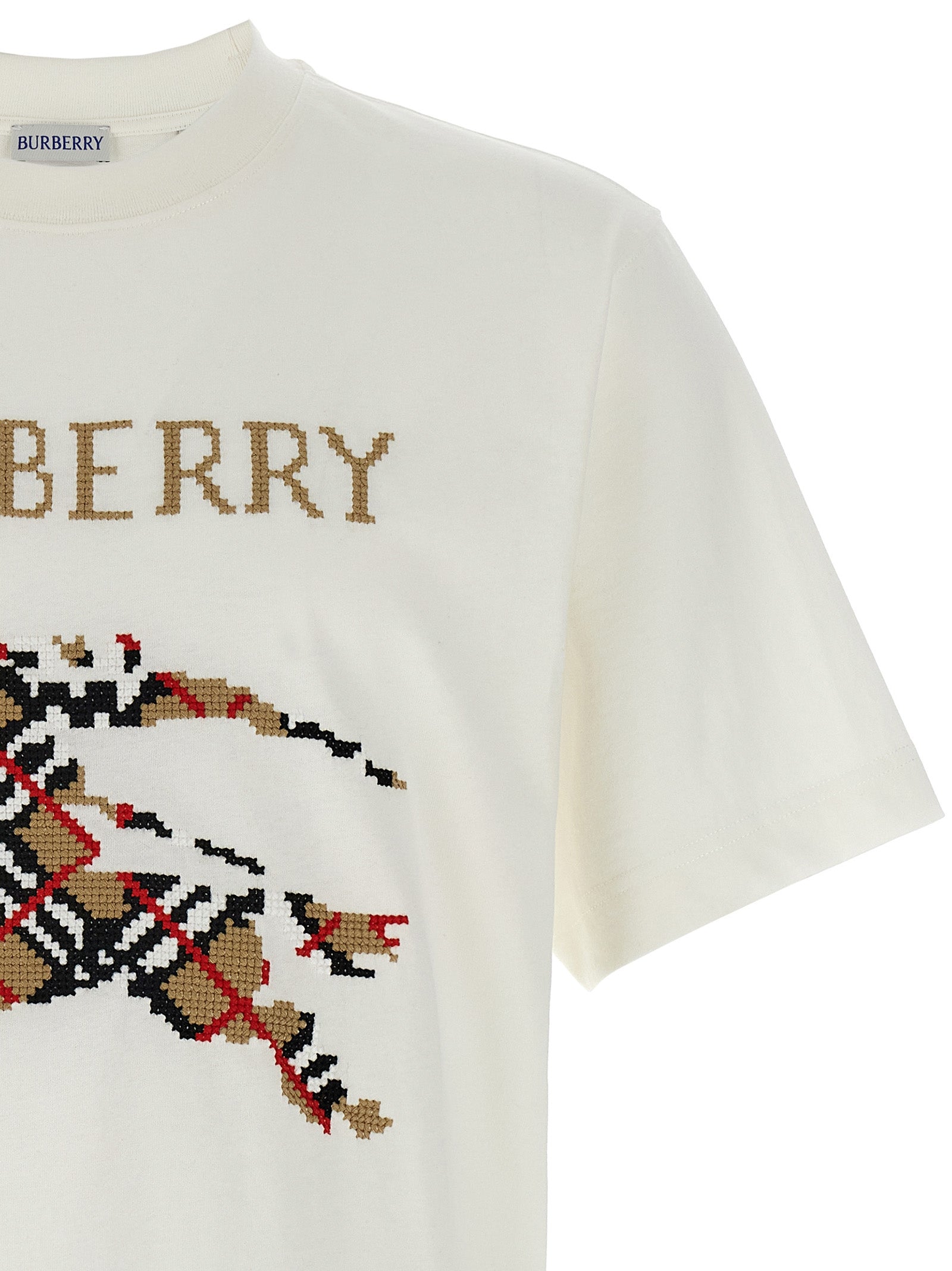 Burberry White Cotton T-Shirt Burberry